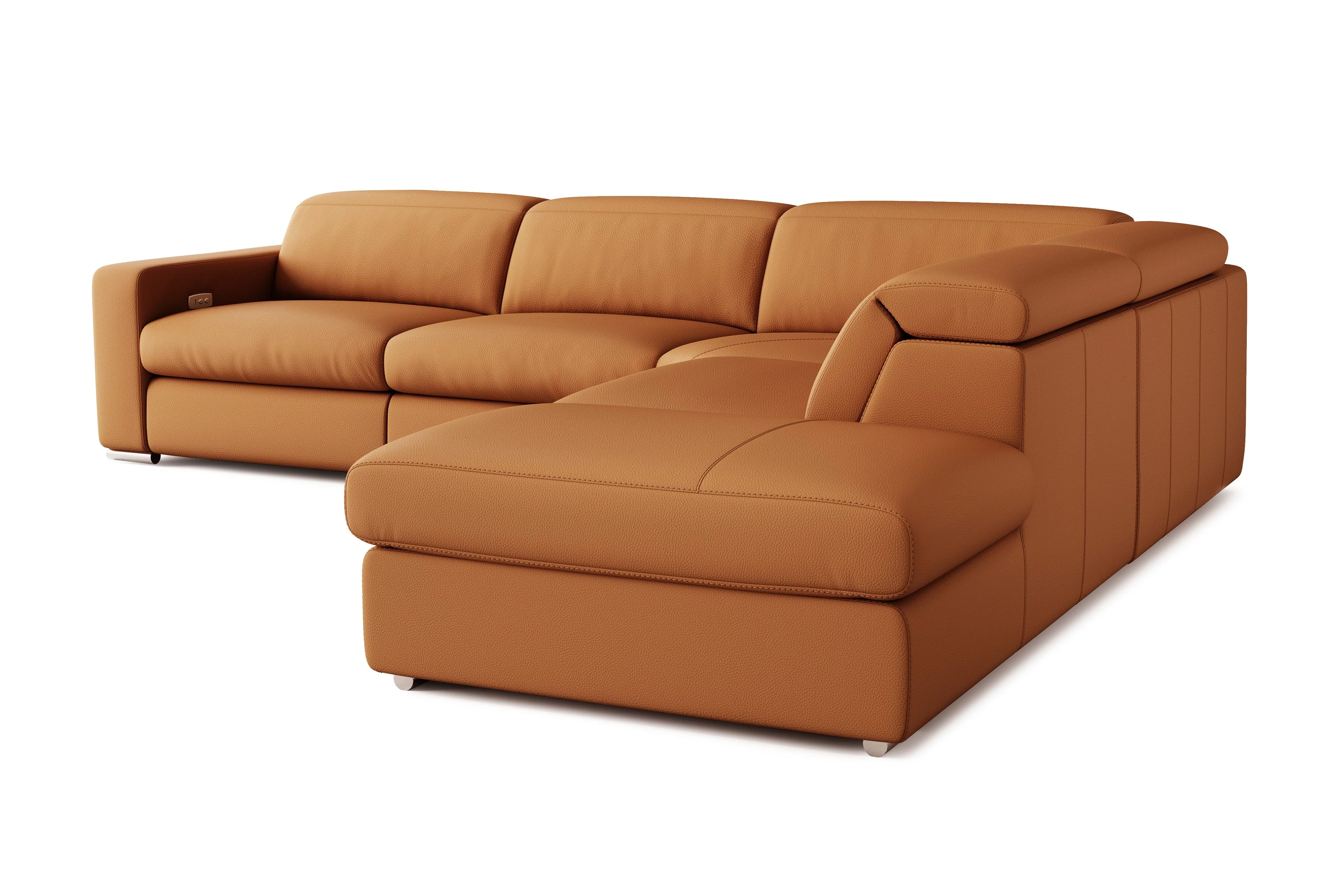 Clara Leather Recliner Sectional Lounge - Image 24