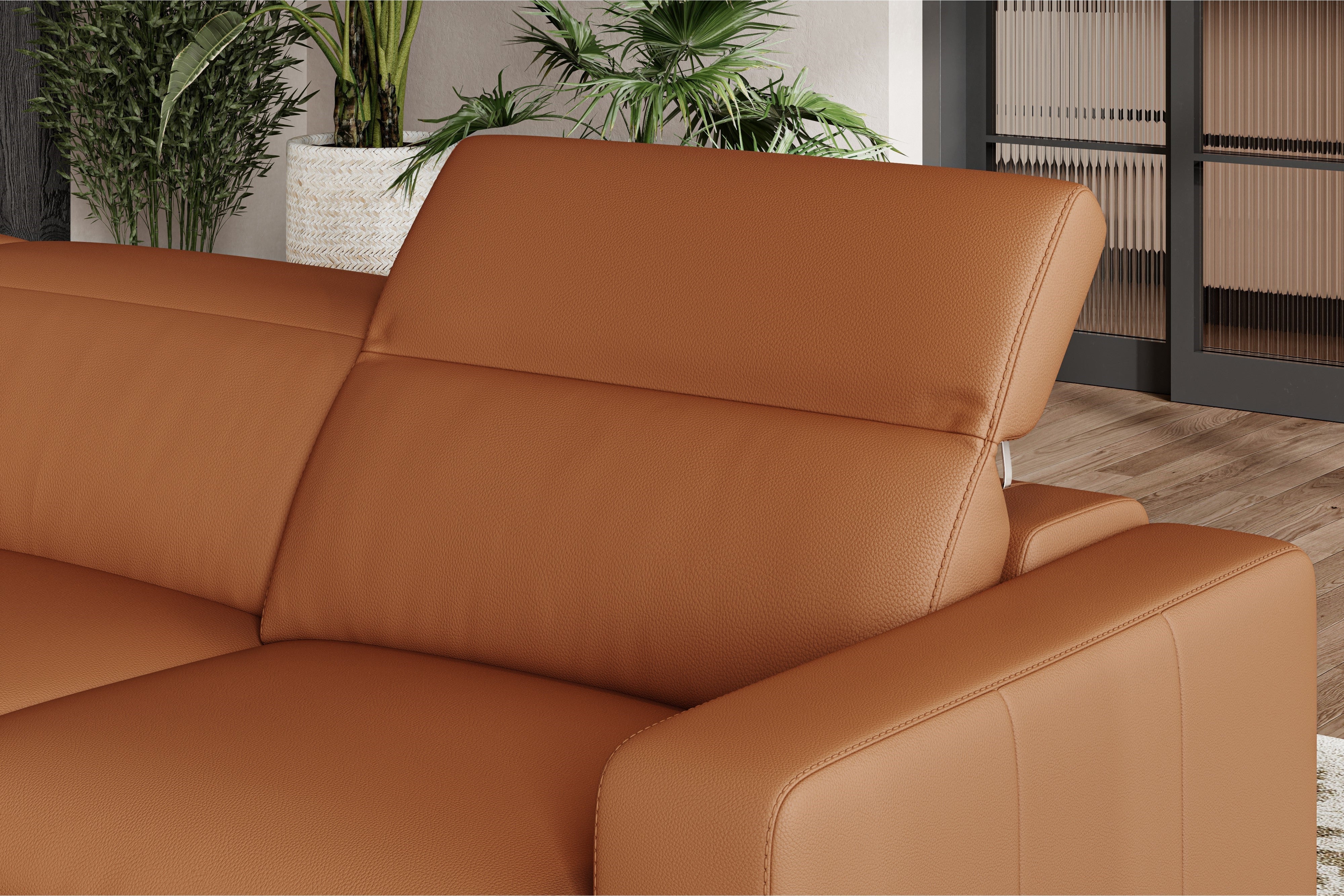 Clara Leather Recliner Sectional Lounge - Image 9