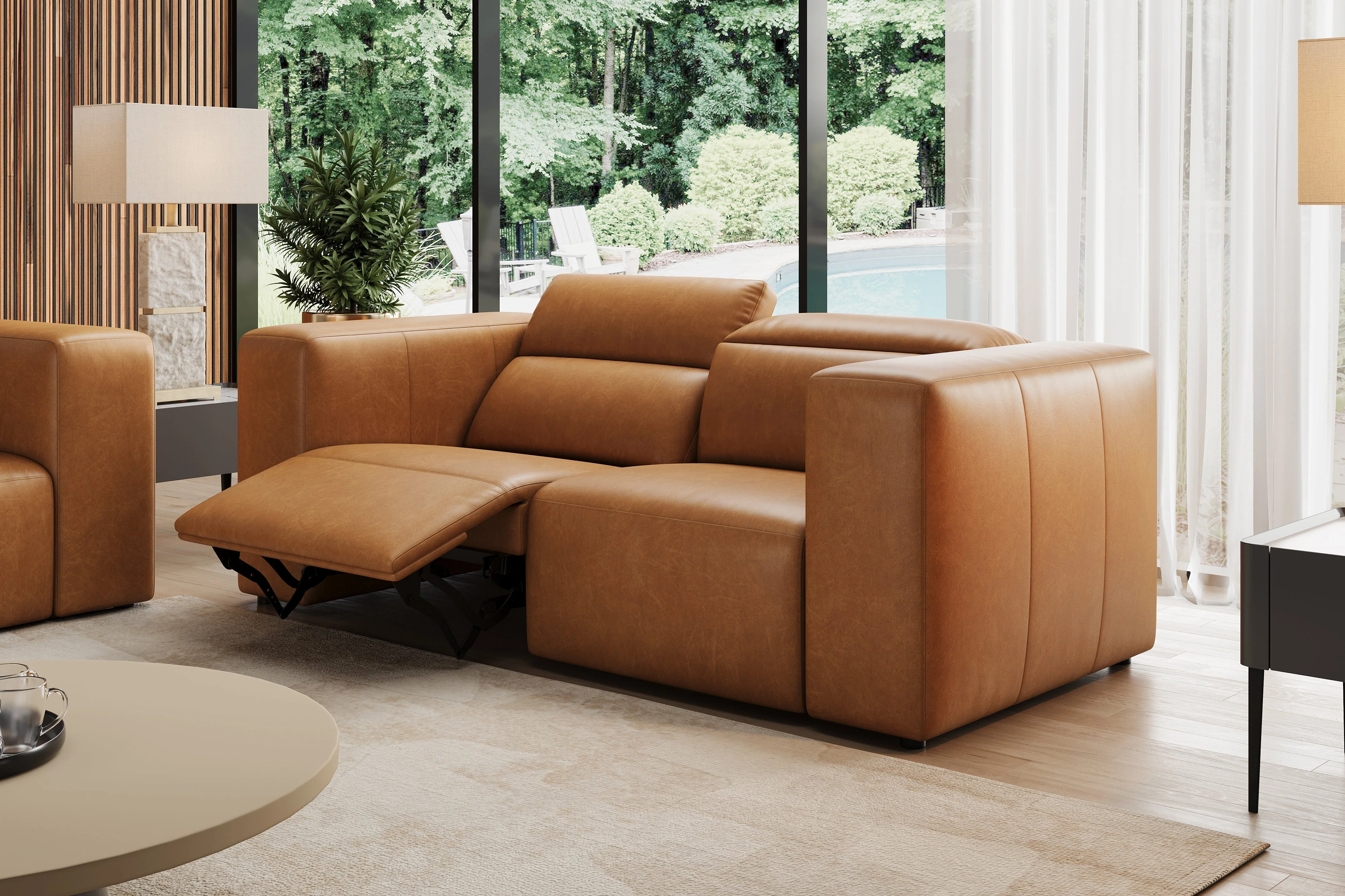 Eden Leather Dual Recliner Lounge - Image 5
