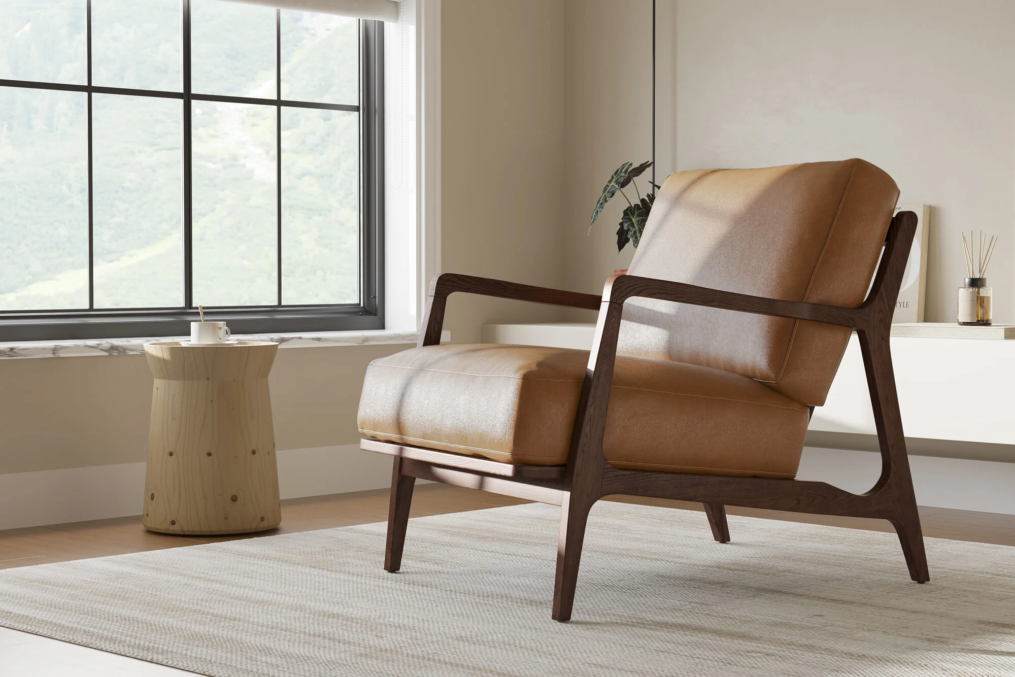Ella Leather Accent Chair - Image 10