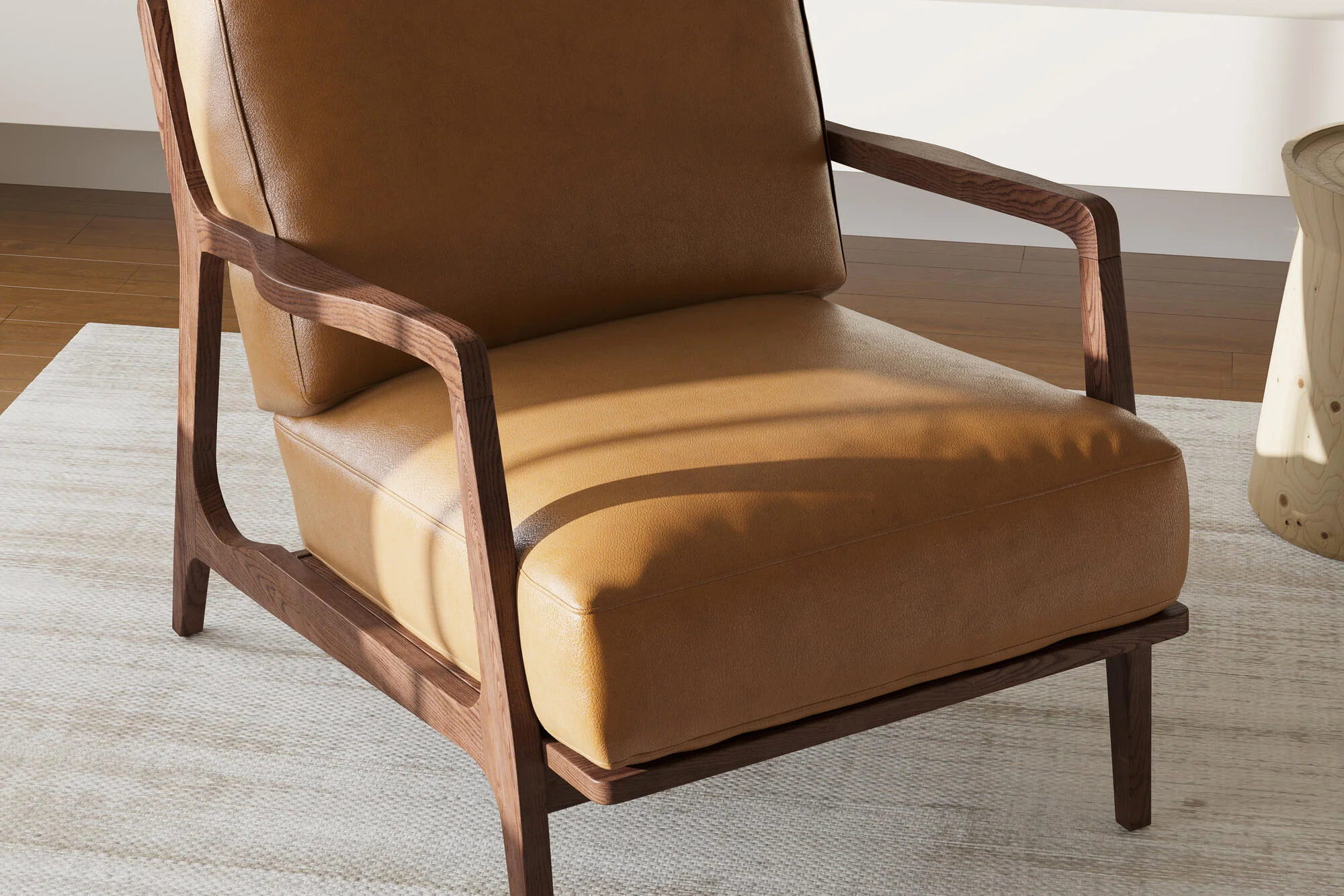 Ella Leather Accent Chair - Image 14