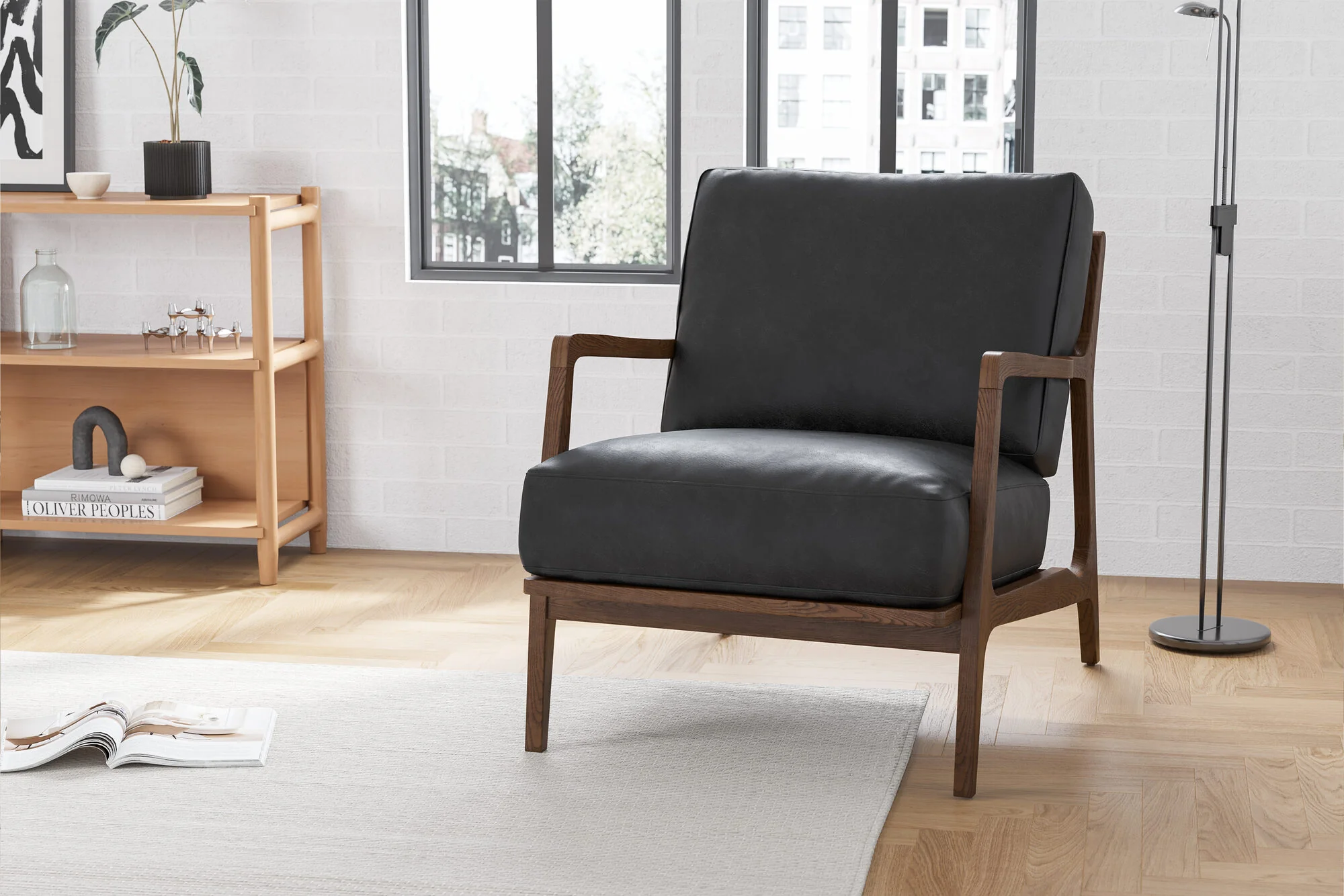 Ella Leather Accent Chair - Image 4