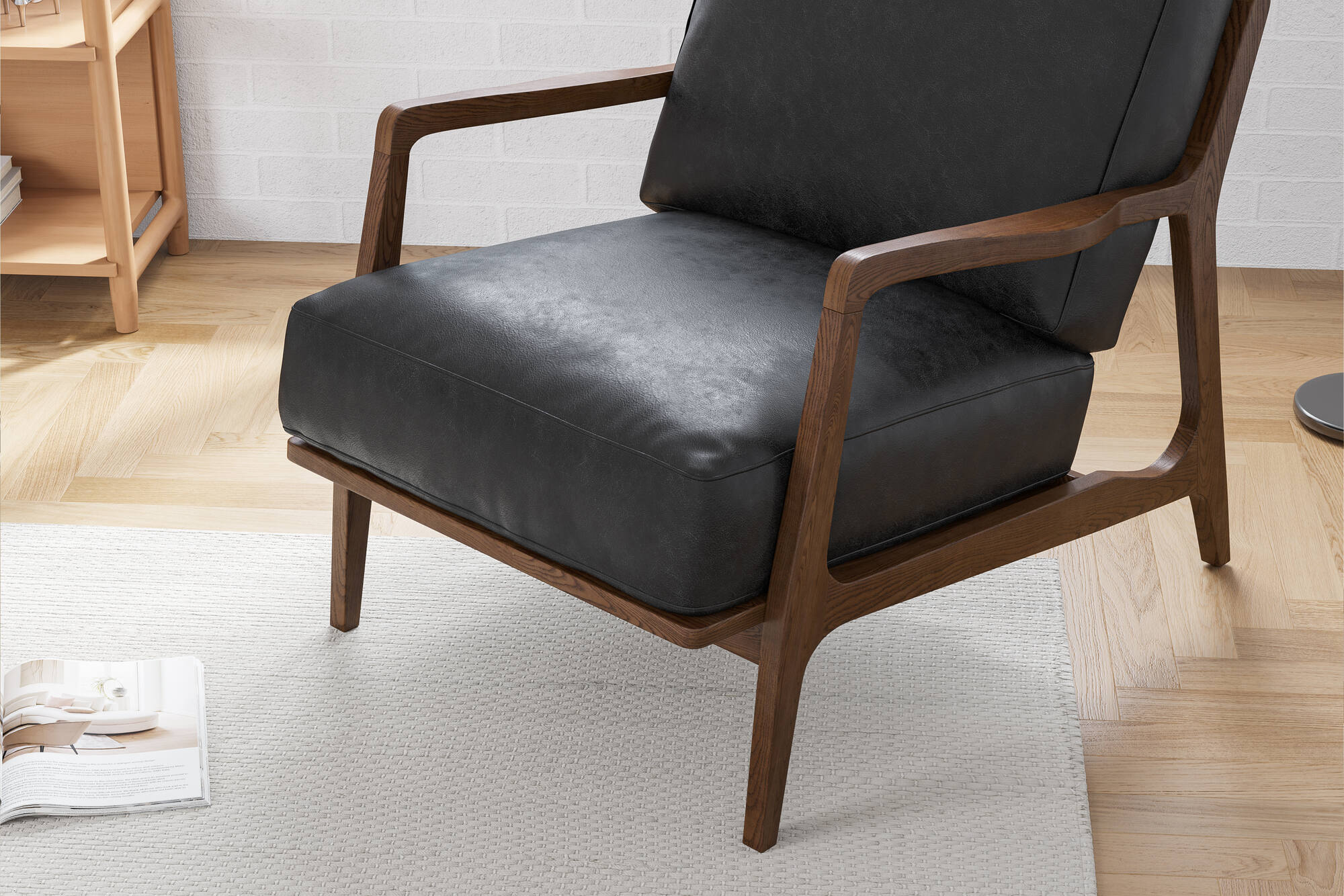 Ella Leather Accent Chair - Image 5