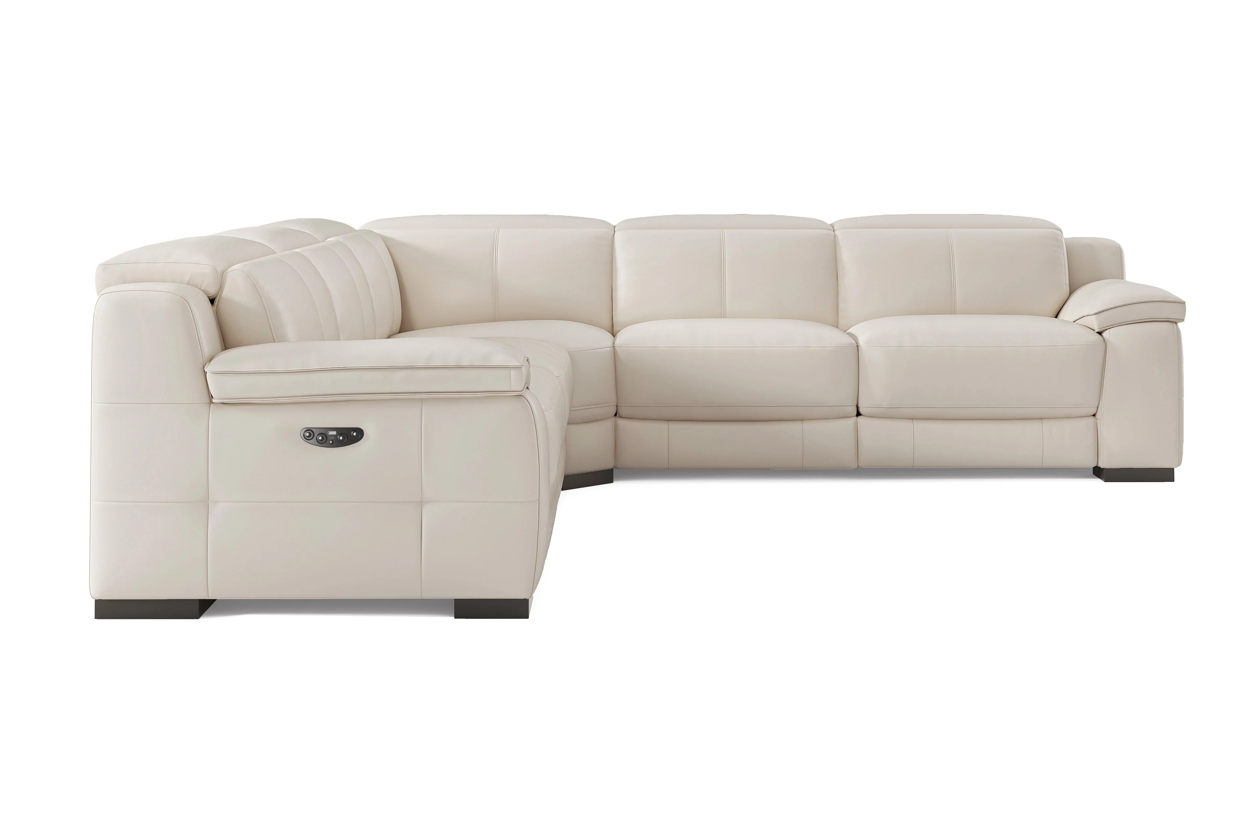 Ellie Leather Corner Sectional Lounge - Image 8