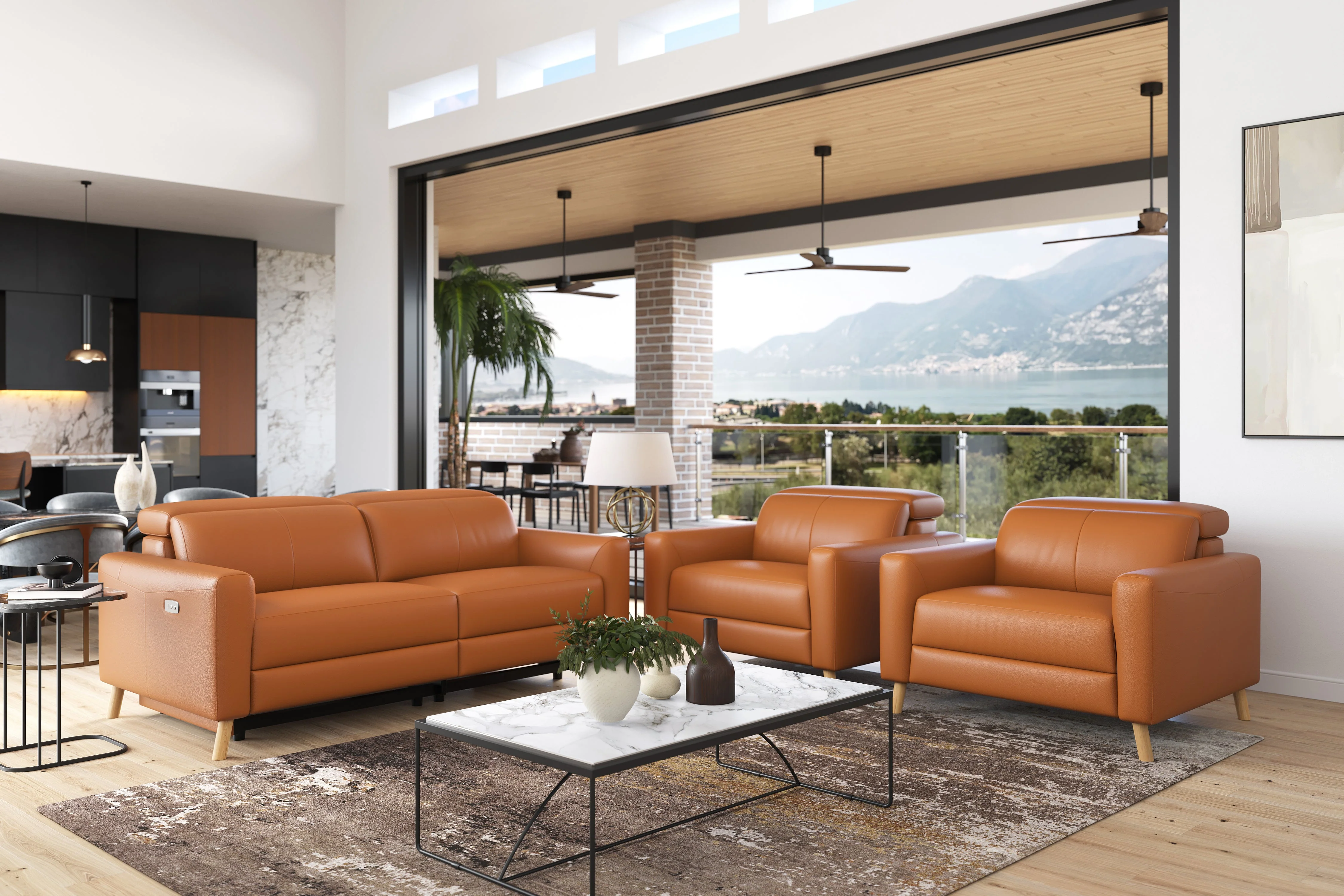 Elodie Leather Accent Chair - Image 4