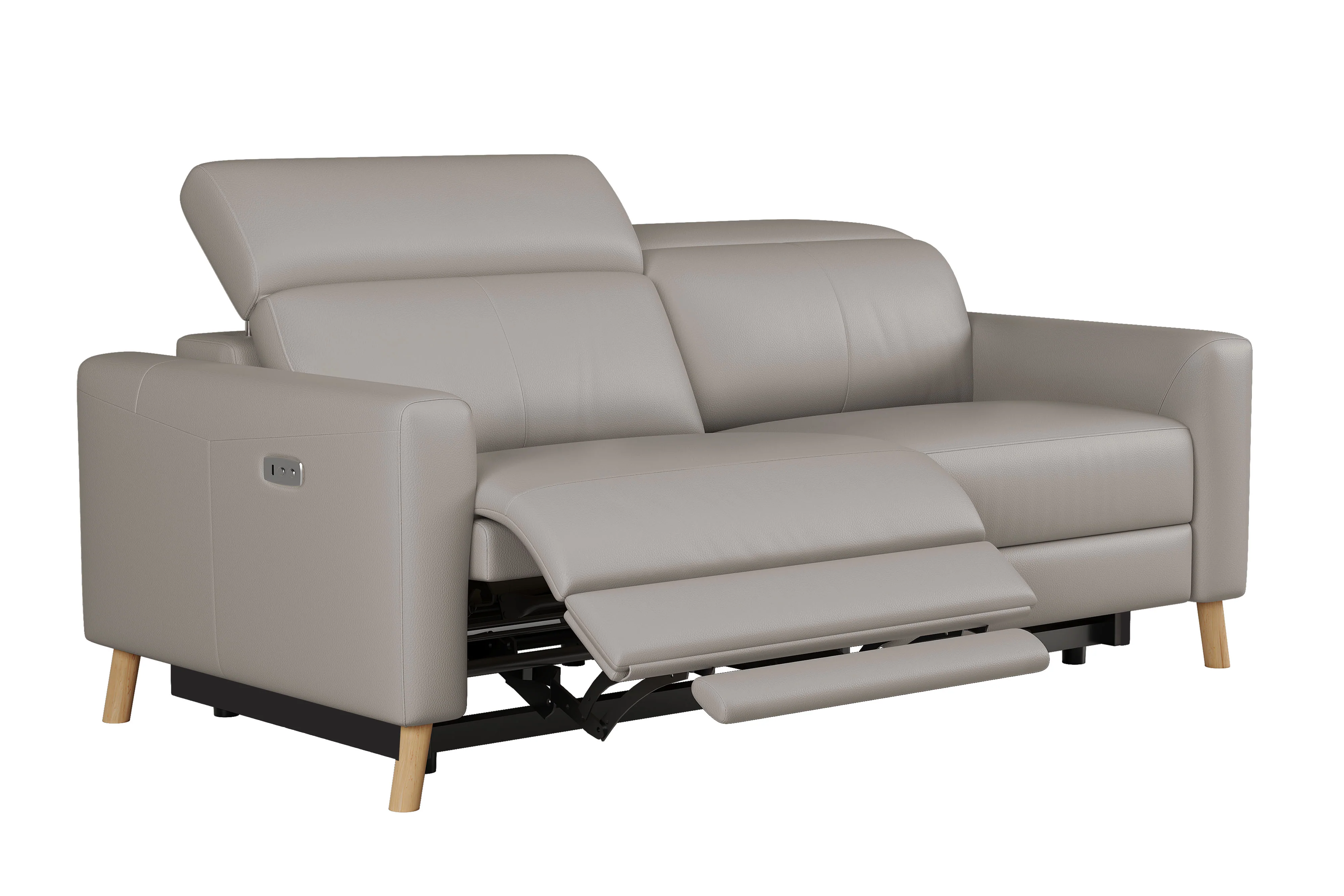 Elodie Leather Dual Recliner Lounge - Image 21