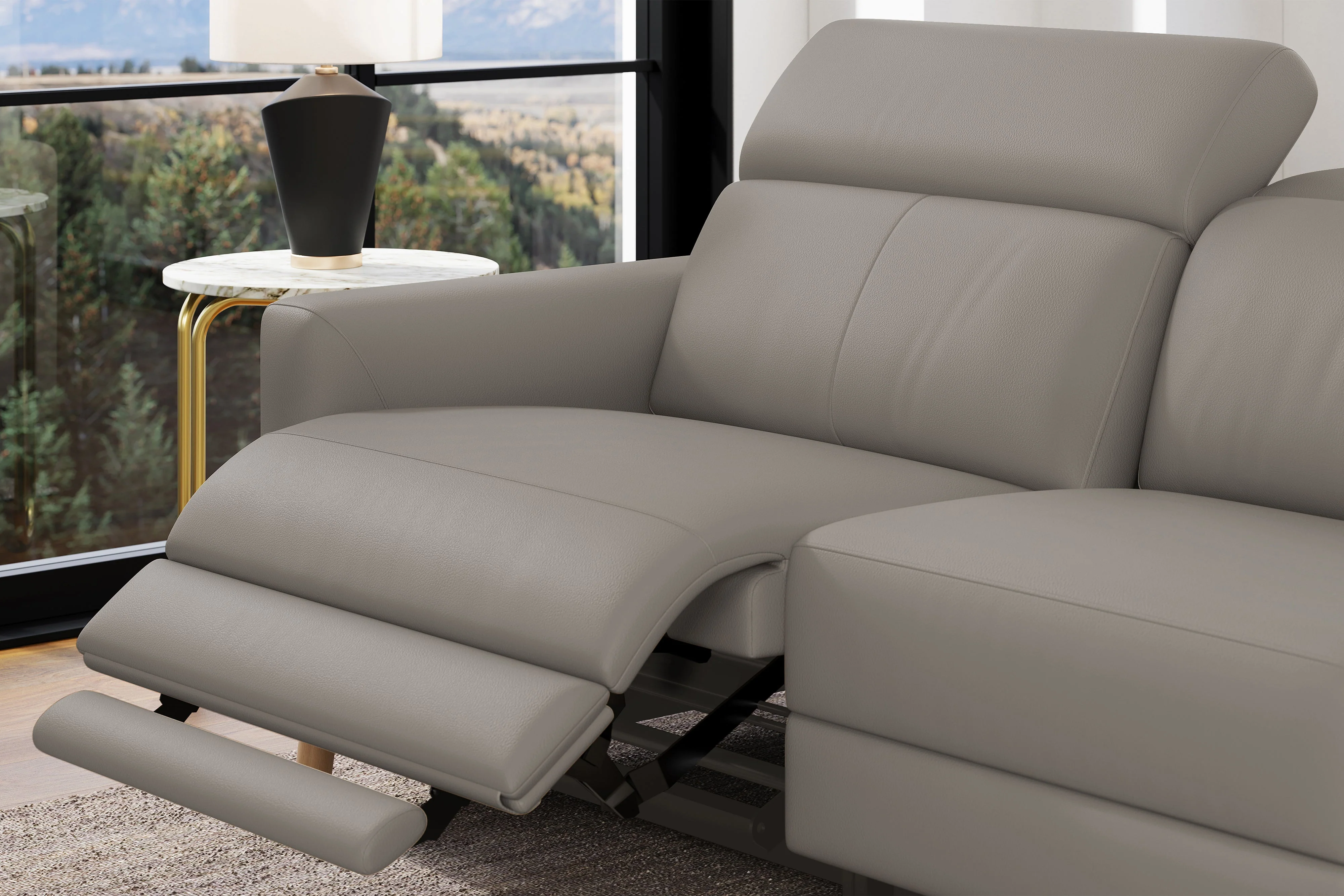 Elodie Leather Dual Recliner Lounge - Image 24