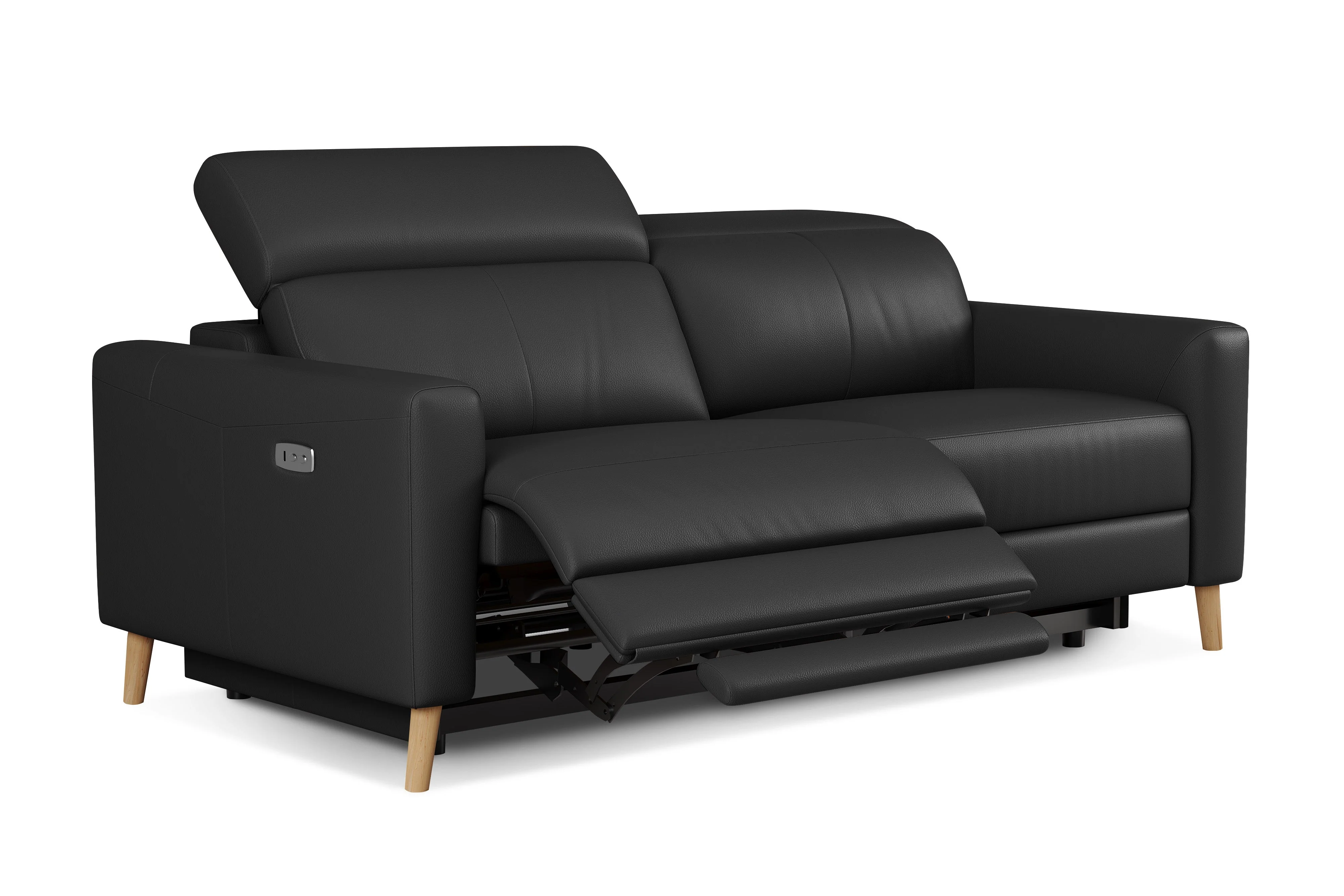 Elodie Leather Dual Recliner Lounge - Image 41