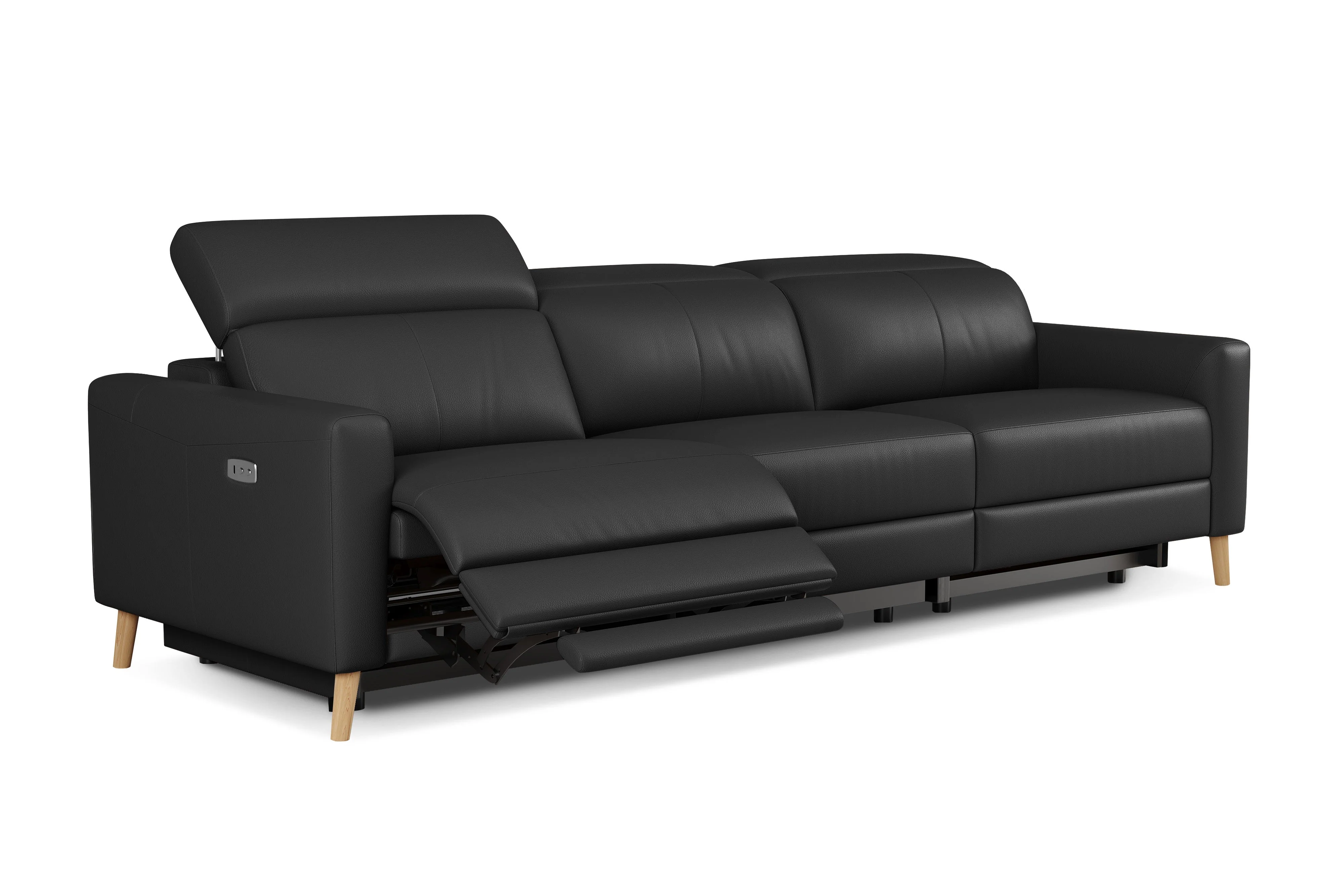 Elodie Leather Dual Recliner Lounge - Image 51
