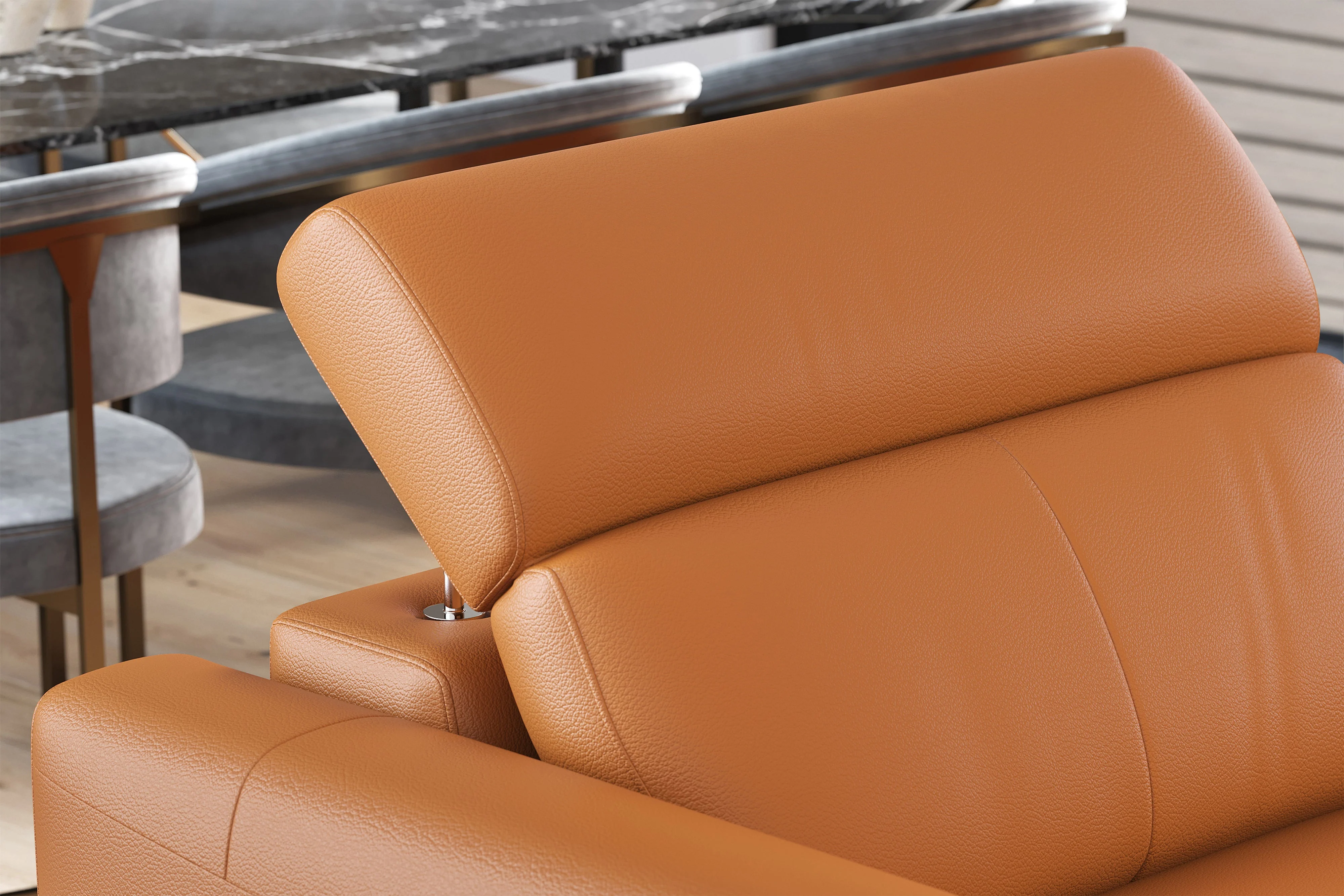 Elodie Leather Dual Recliner Lounge - Image 67