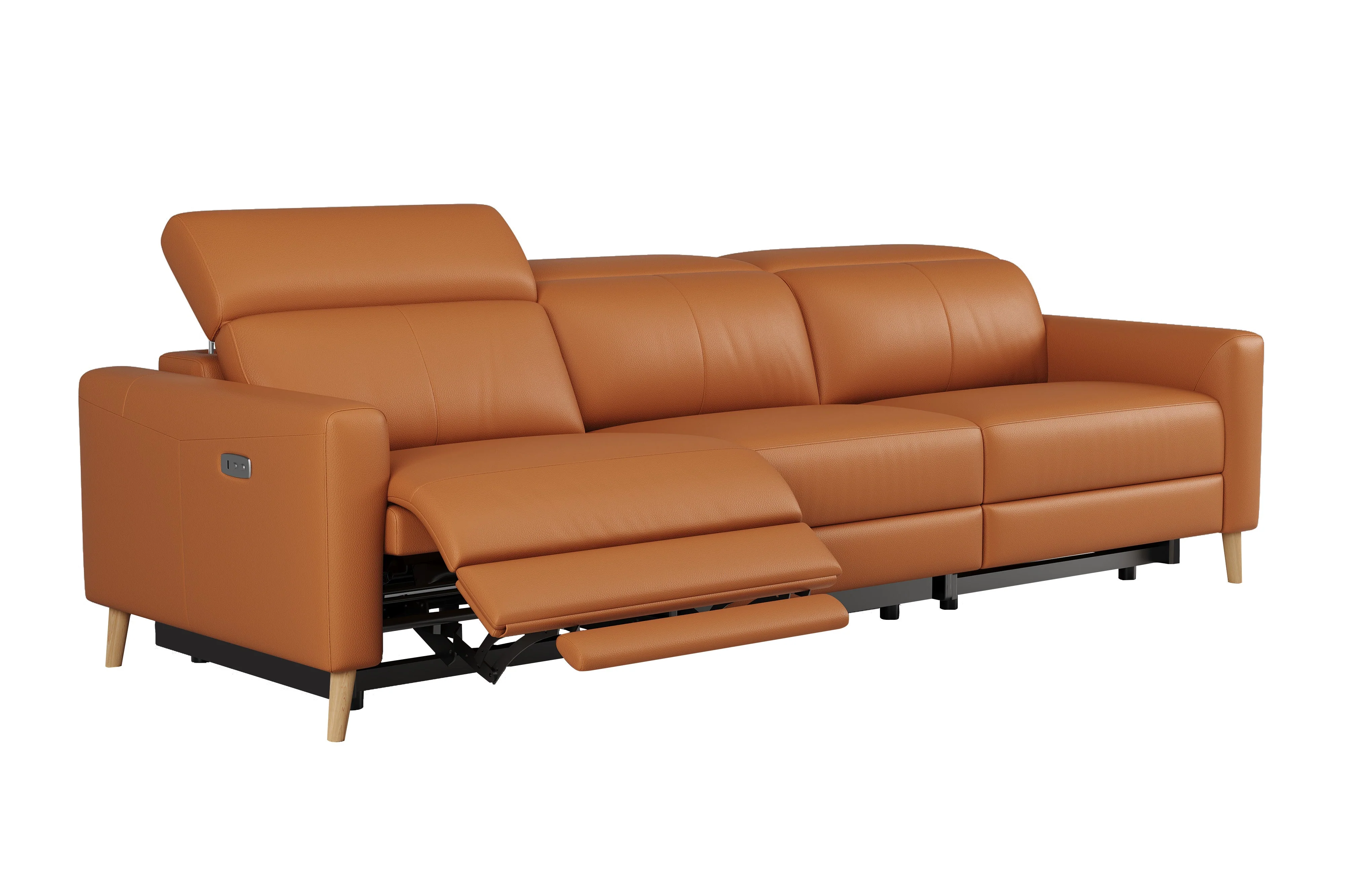 Elodie Leather Dual Recliner Lounge - Image 74