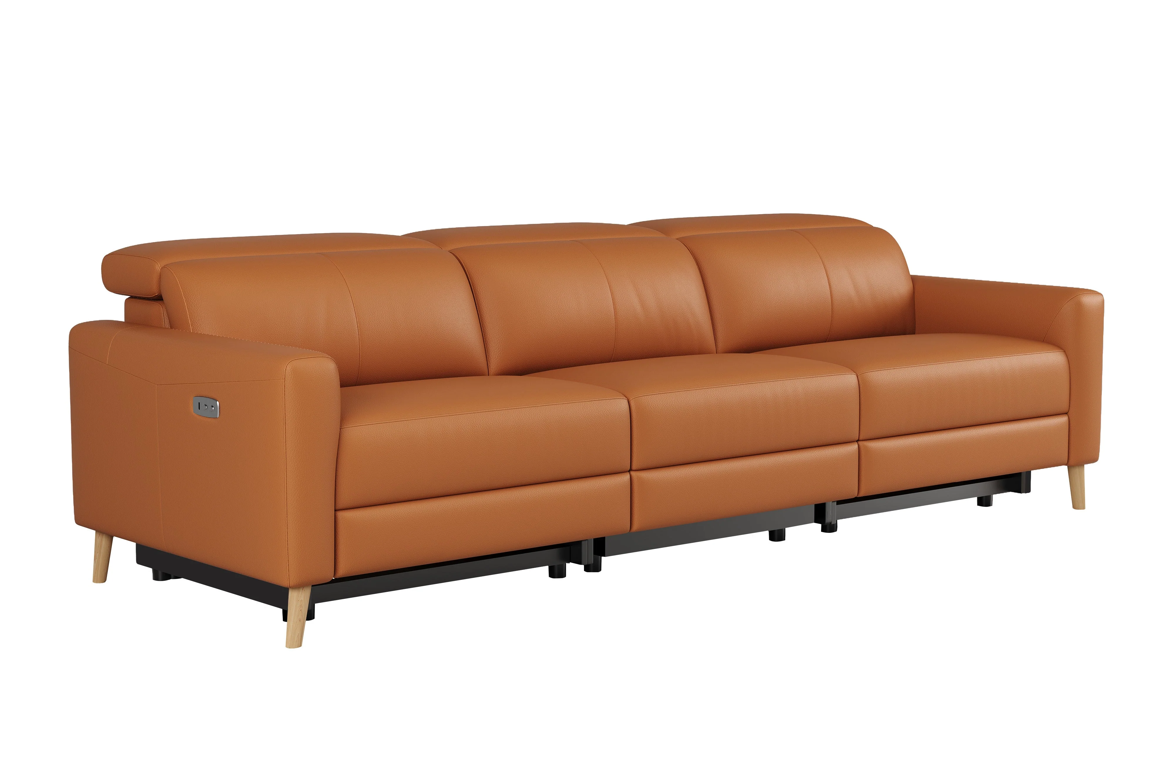 Elodie Leather Dual Recliner Lounge - Image 82