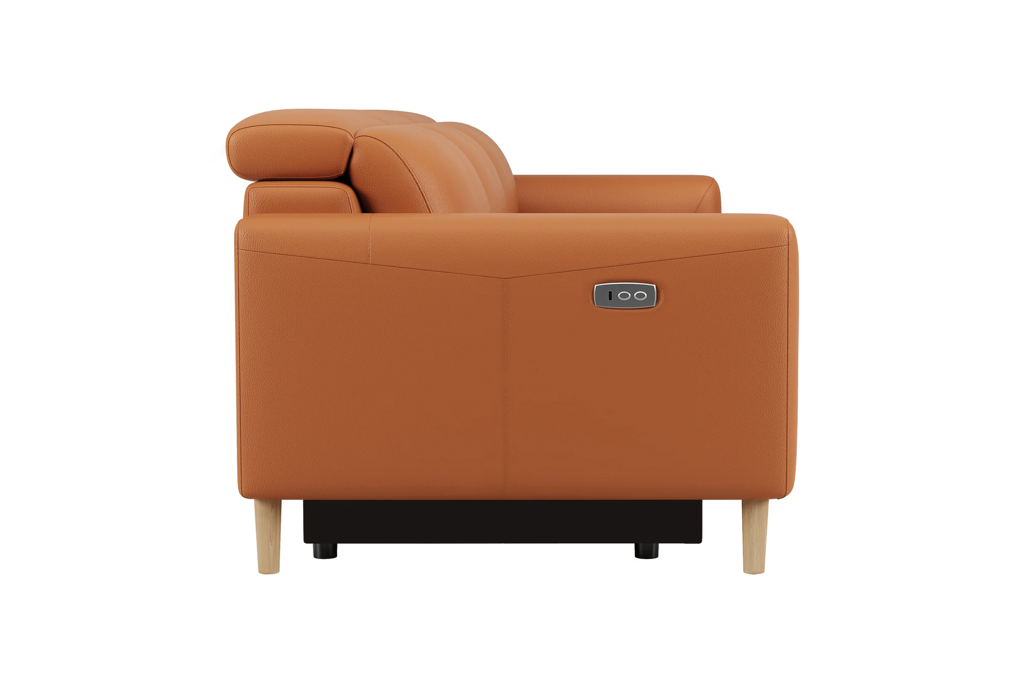 Elodie Leather Dual Recliner Lounge with Console - Image 10