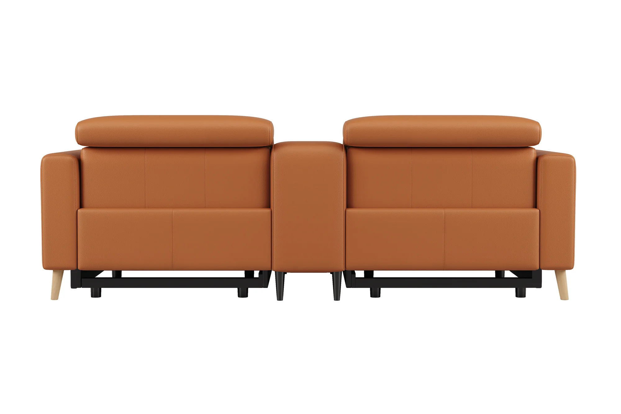 Elodie Leather Dual Recliner Lounge with Console - Image 11