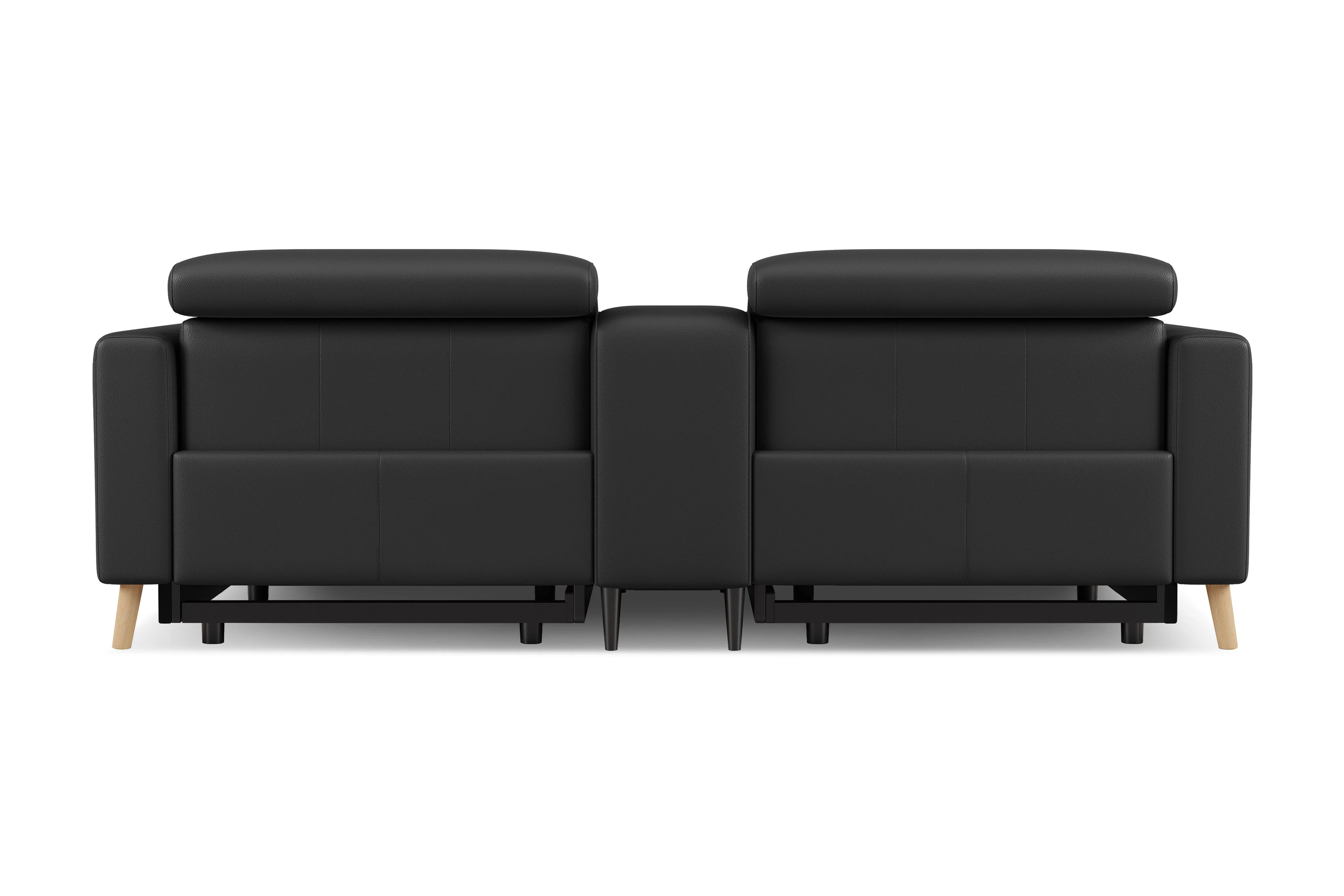 Elodie Leather Dual Recliner Lounge with Console - Image 21