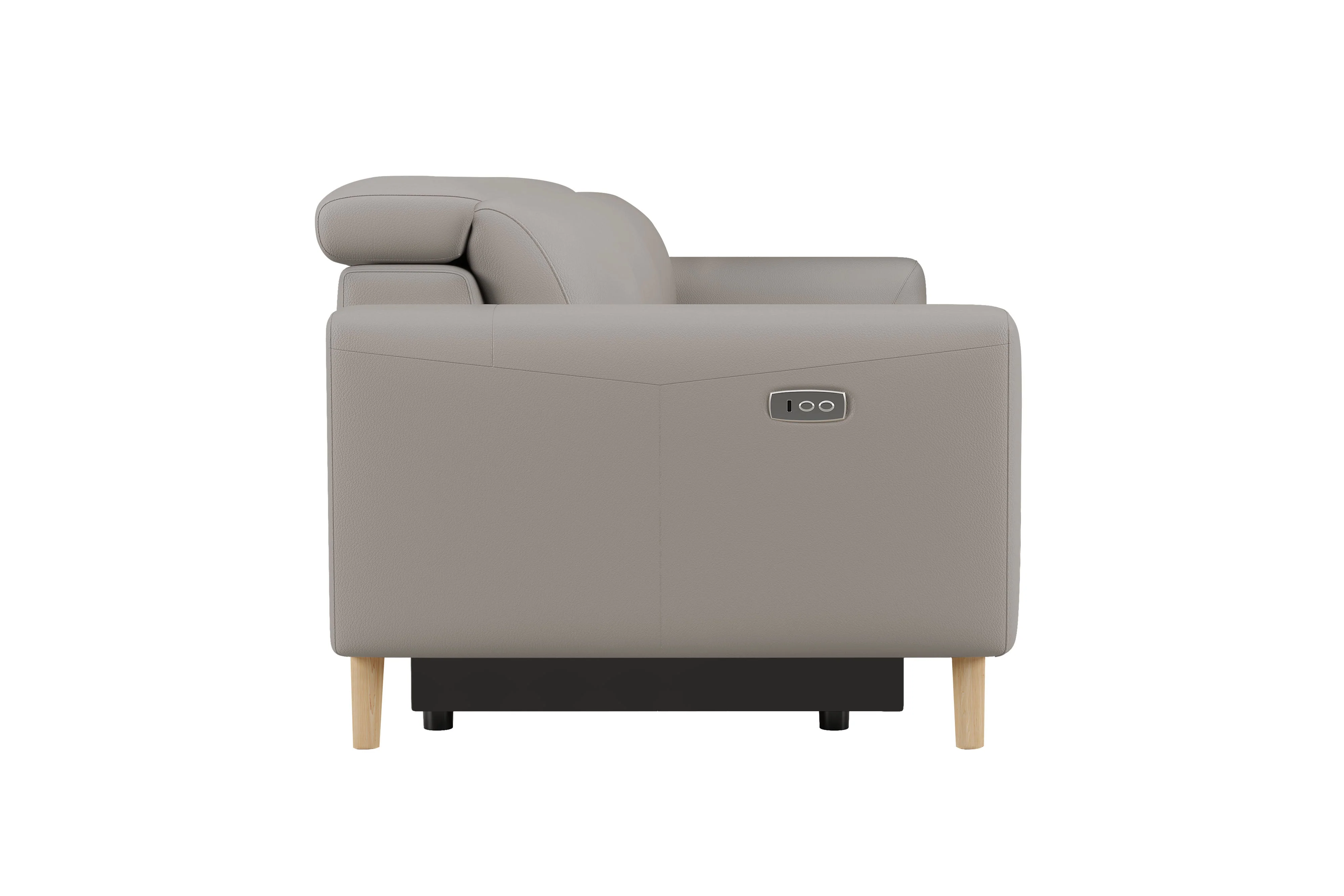 Elodie Leather Dual Recliner Lounge with Console - Image 32