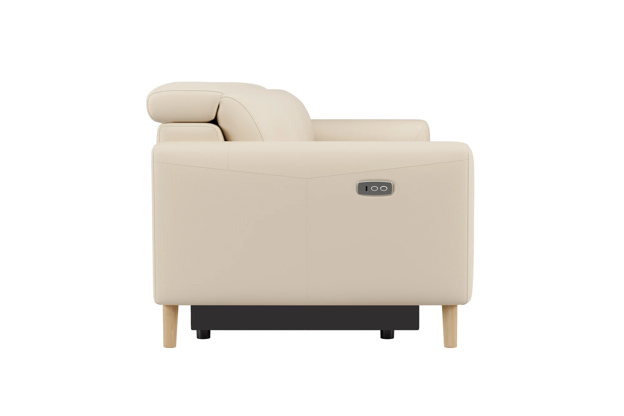 Elodie Leather Dual Recliner Lounge with Console - Image 44