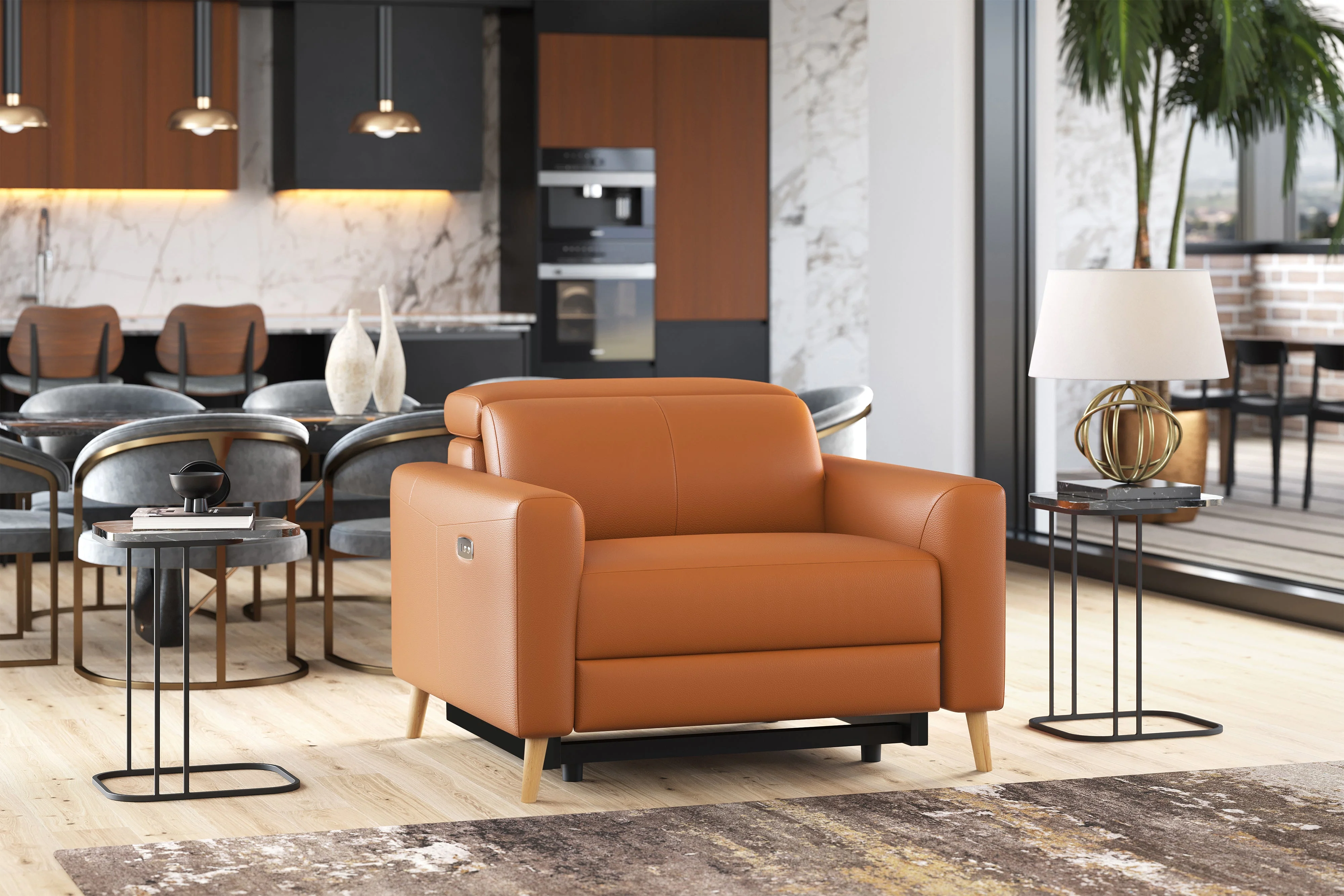 Elodie Leather Recliner Chair - Image 2