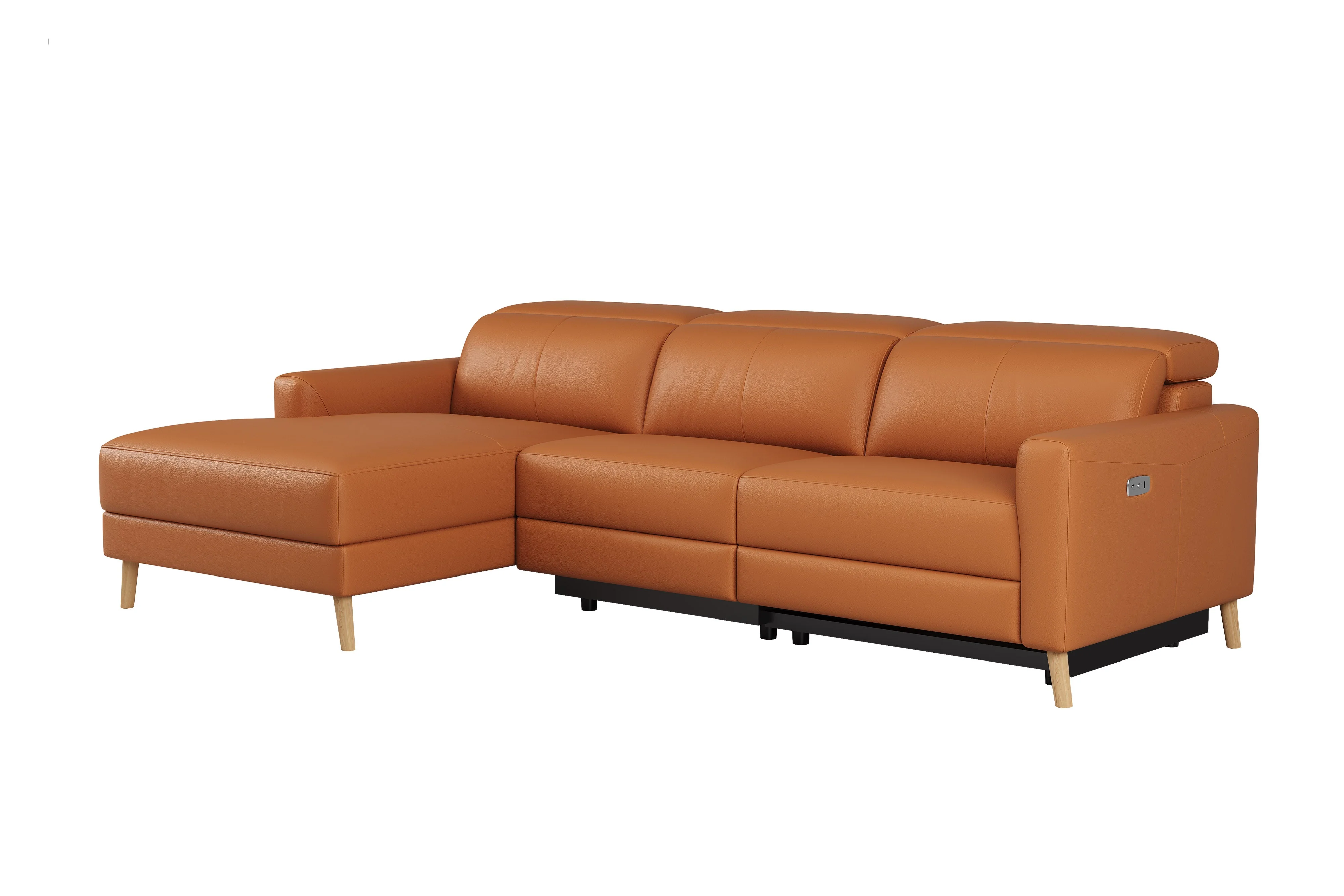 Elodie Leather Recliner Sectional Lounge - Image 19