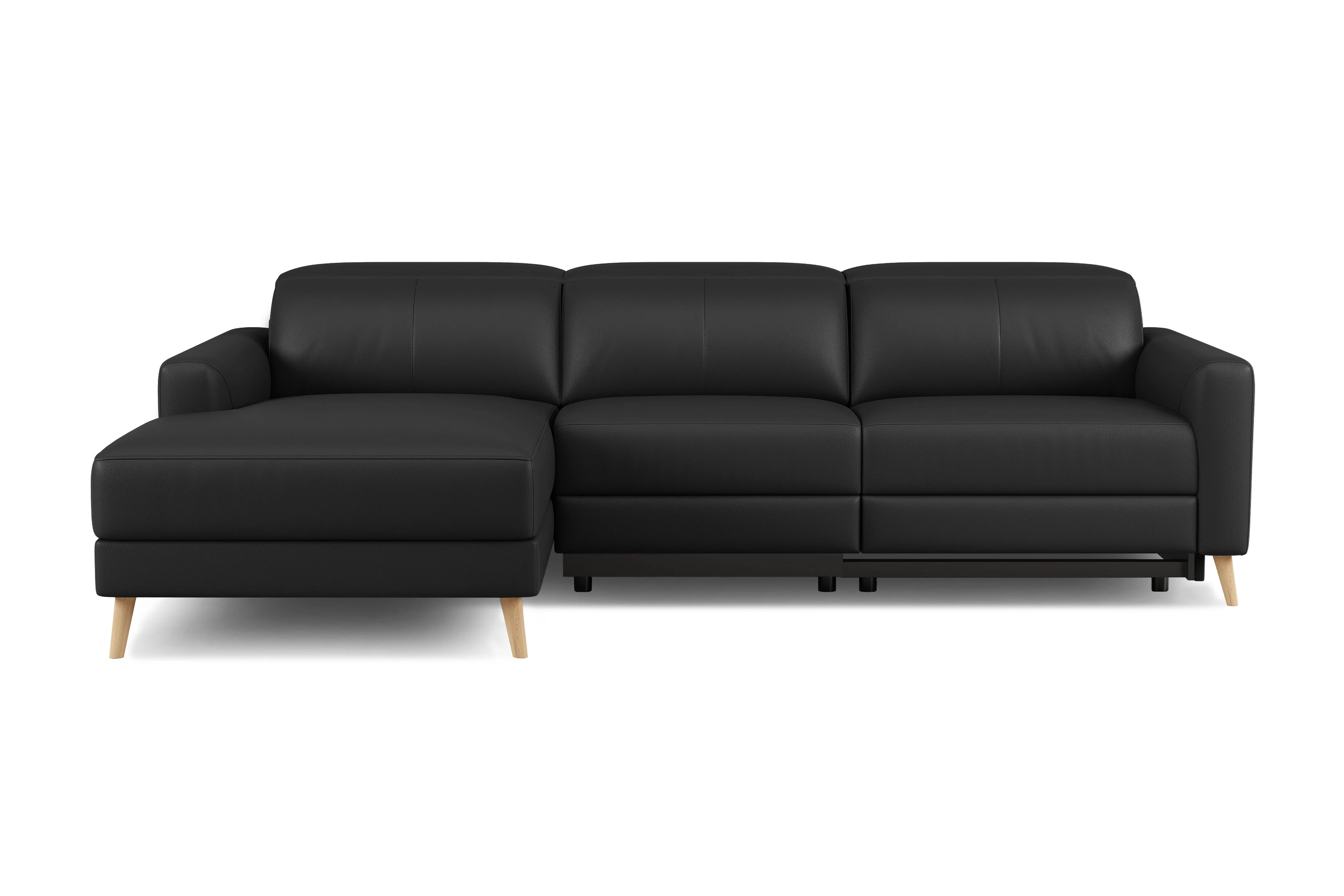 Elodie Leather Recliner Sectional Lounge - Image 40
