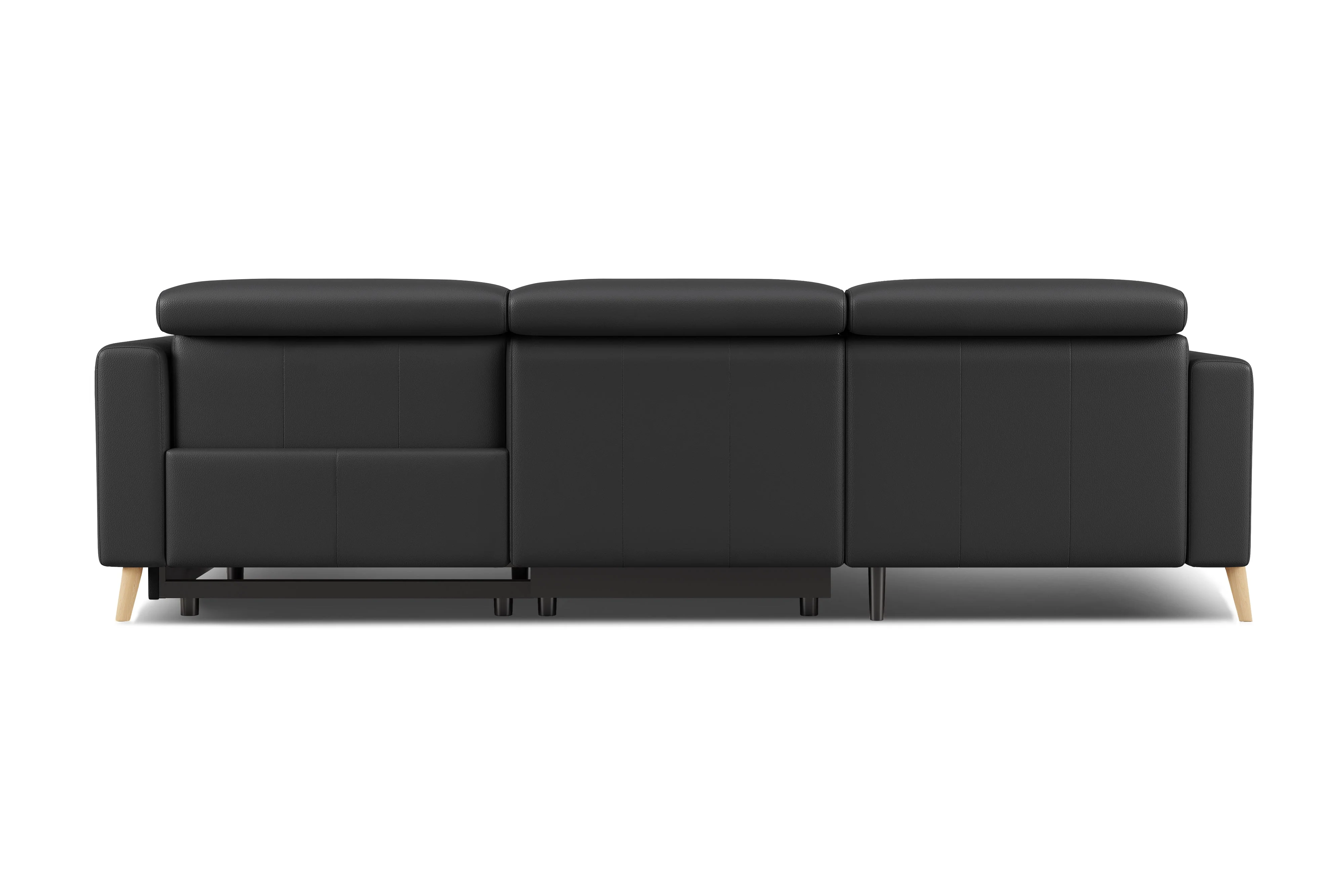 Elodie Leather Recliner Sectional Lounge - Image 43