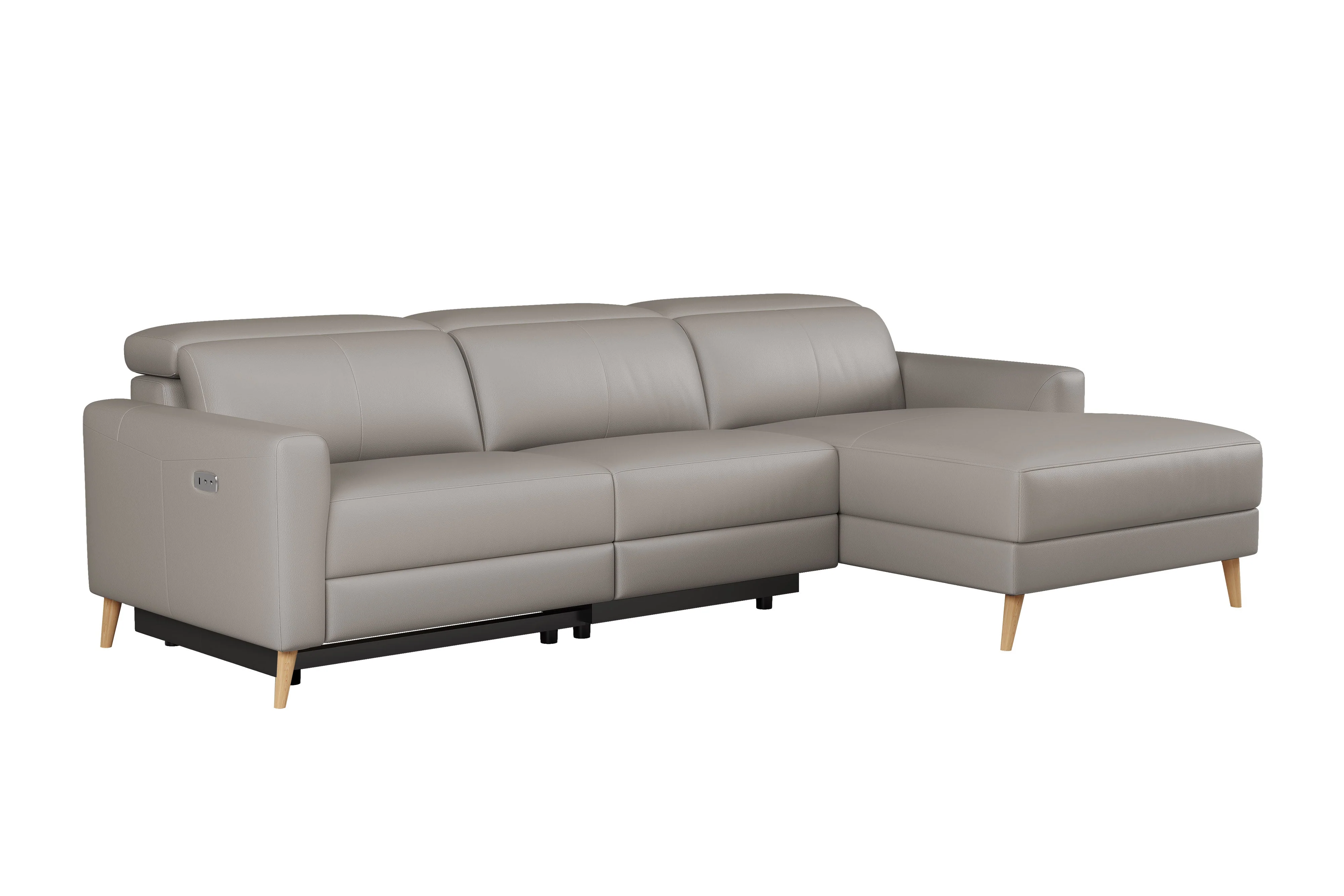 Elodie Leather Recliner Sectional Lounge - Image 53