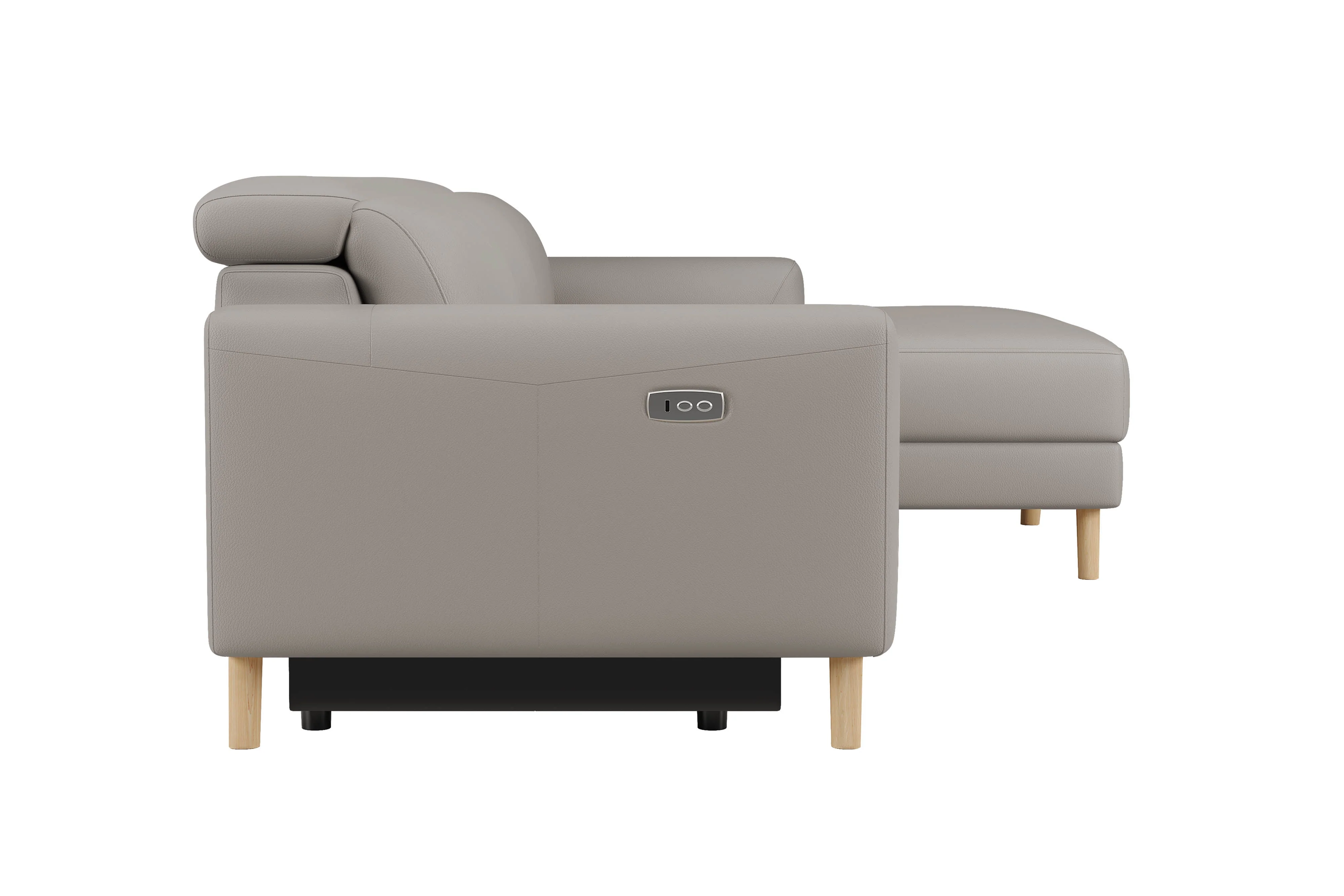 Elodie Leather Recliner Sectional Lounge - Image 54