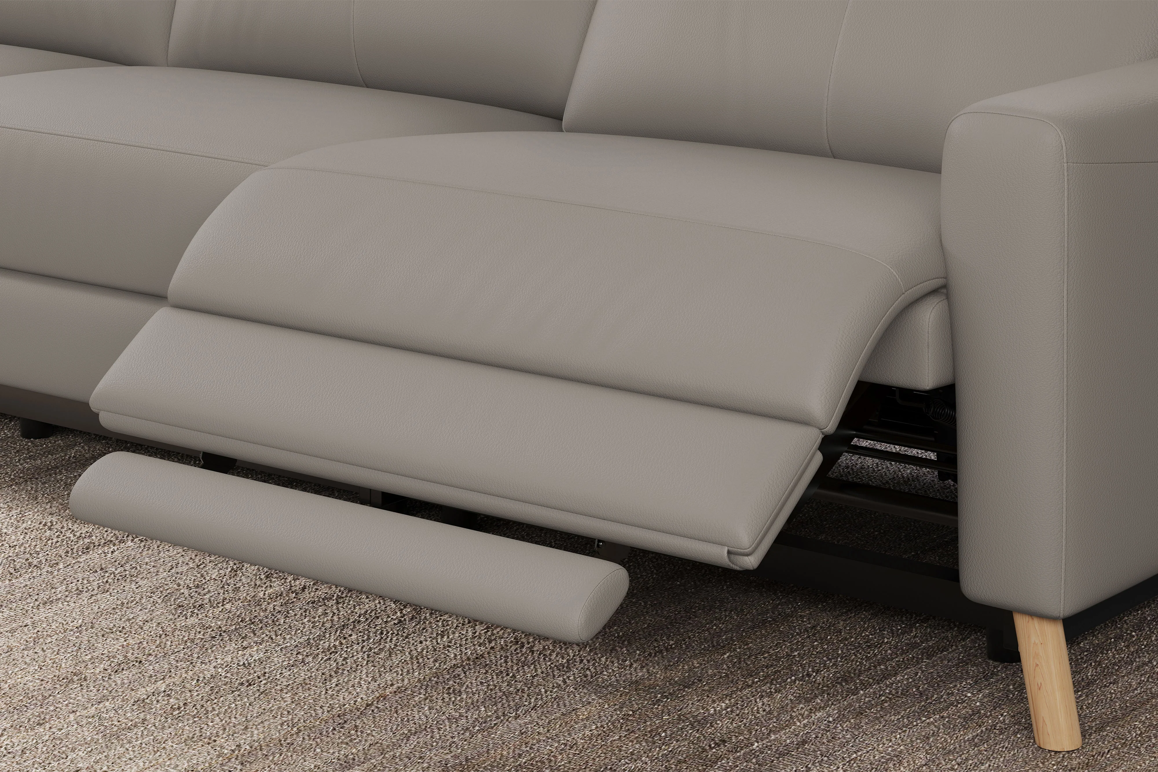Elodie Leather Recliner Sectional Lounge - Image 61