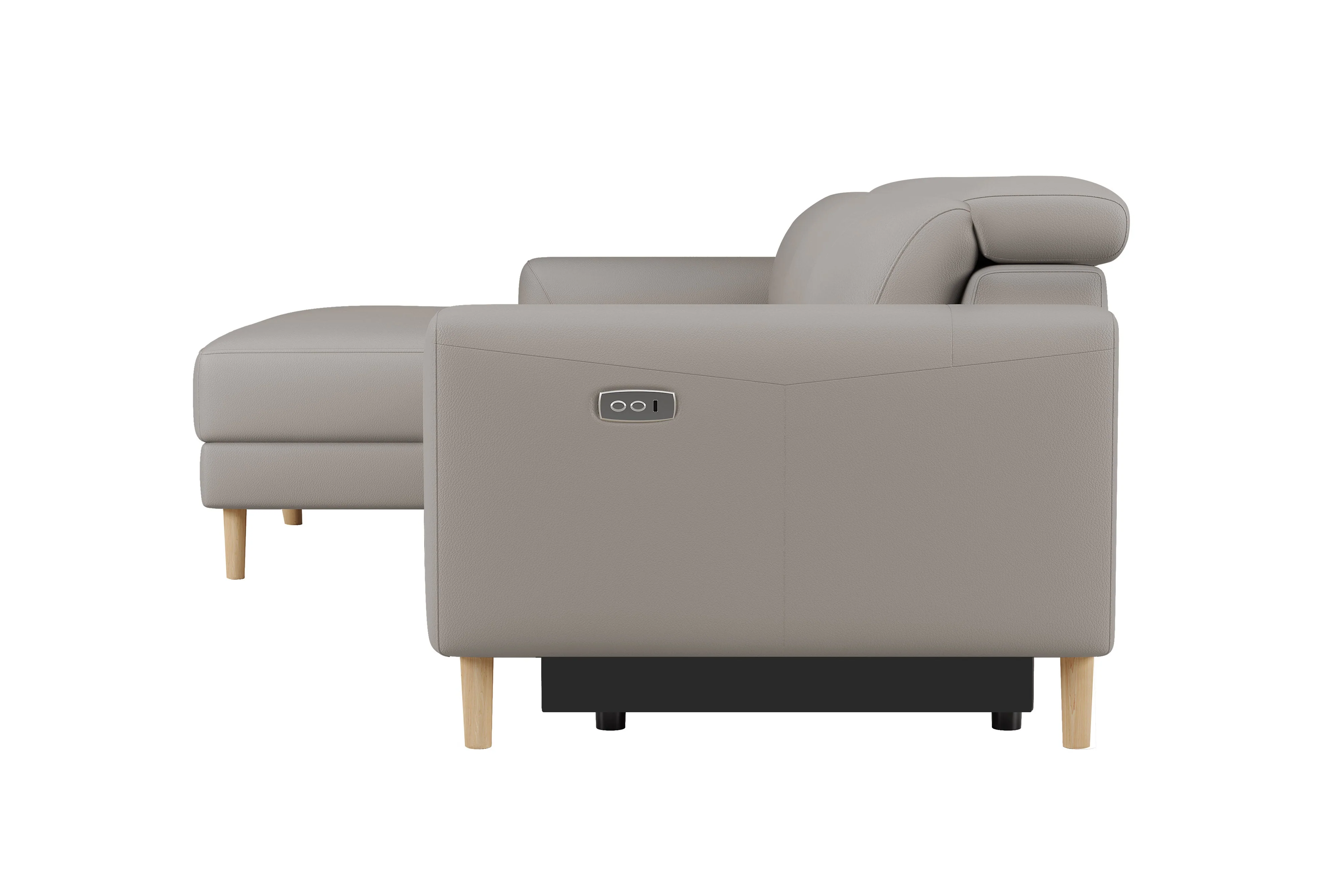 Elodie Leather Recliner Sectional Lounge - Image 66
