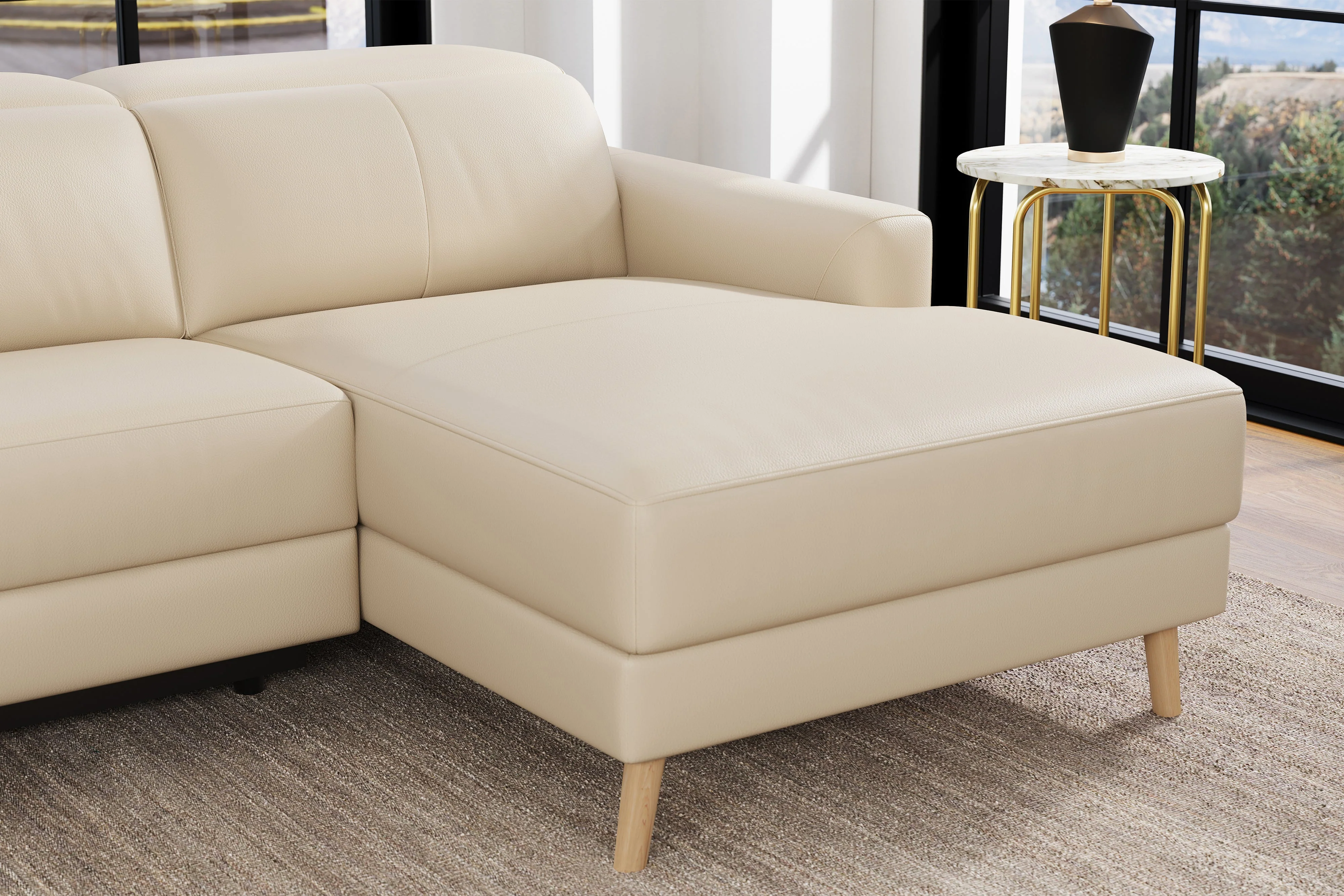 Elodie Leather Recliner Sectional Lounge - Image 73