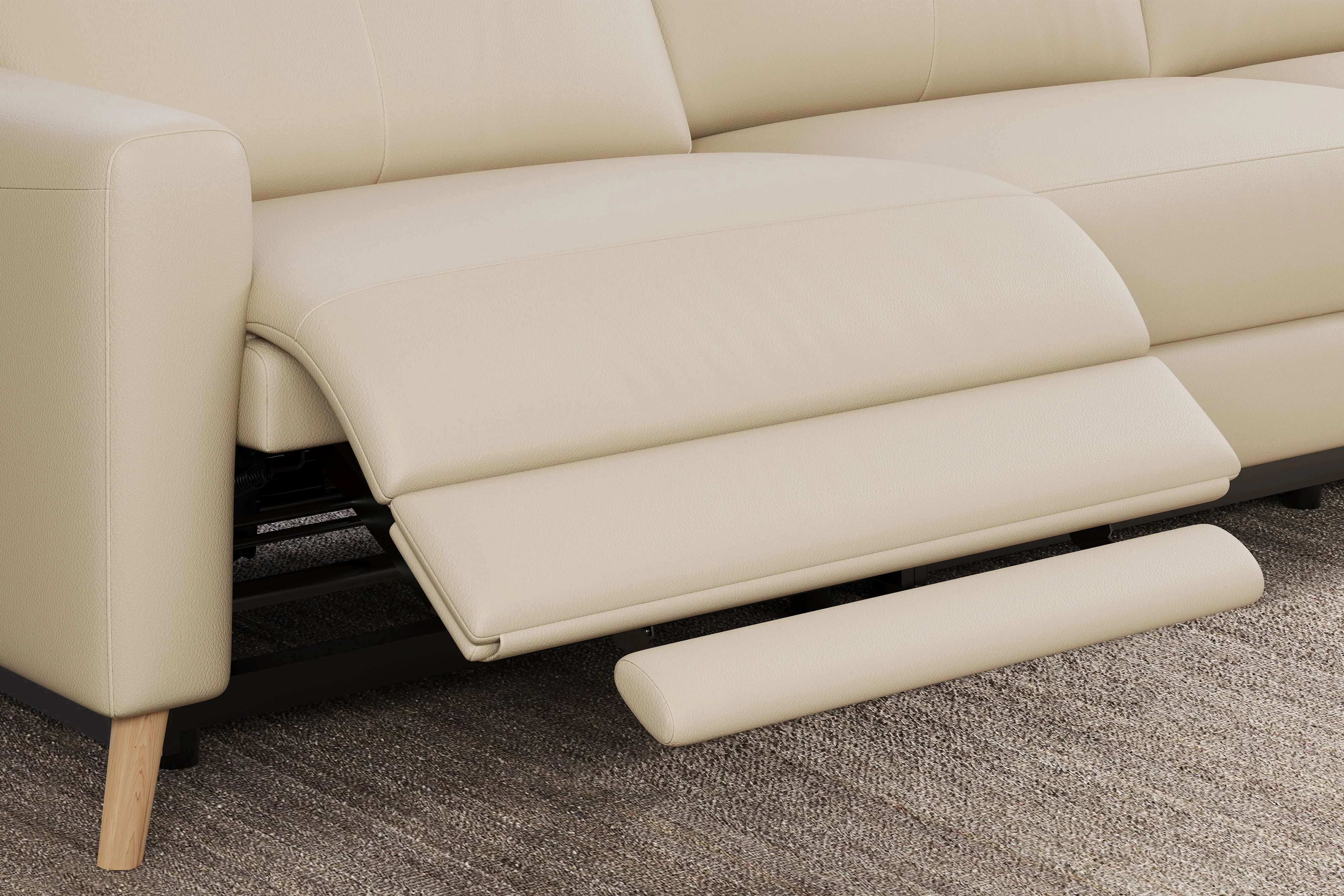 Elodie Leather Recliner Sectional Lounge - Image 74