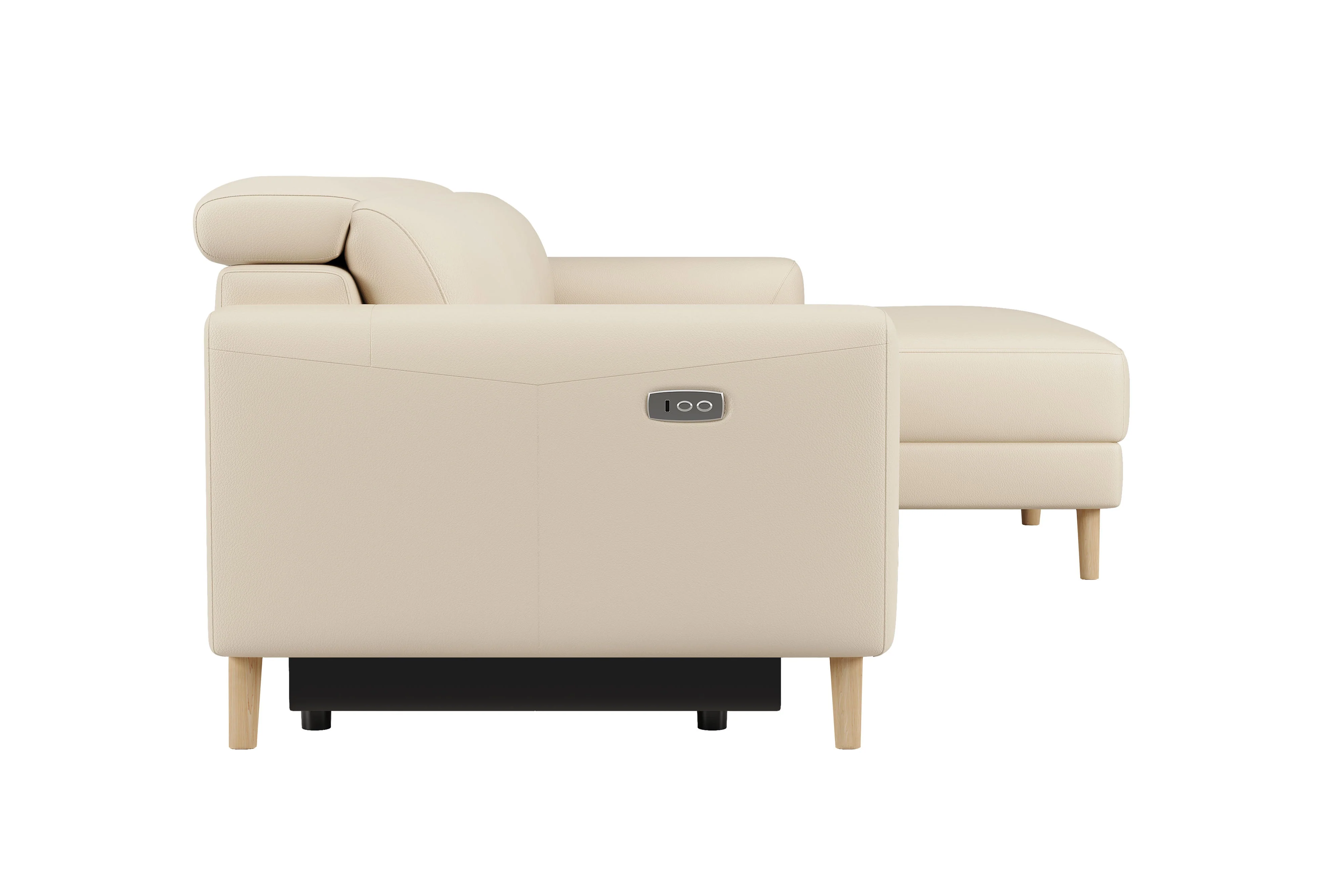 Elodie Leather Recliner Sectional Lounge - Image 78