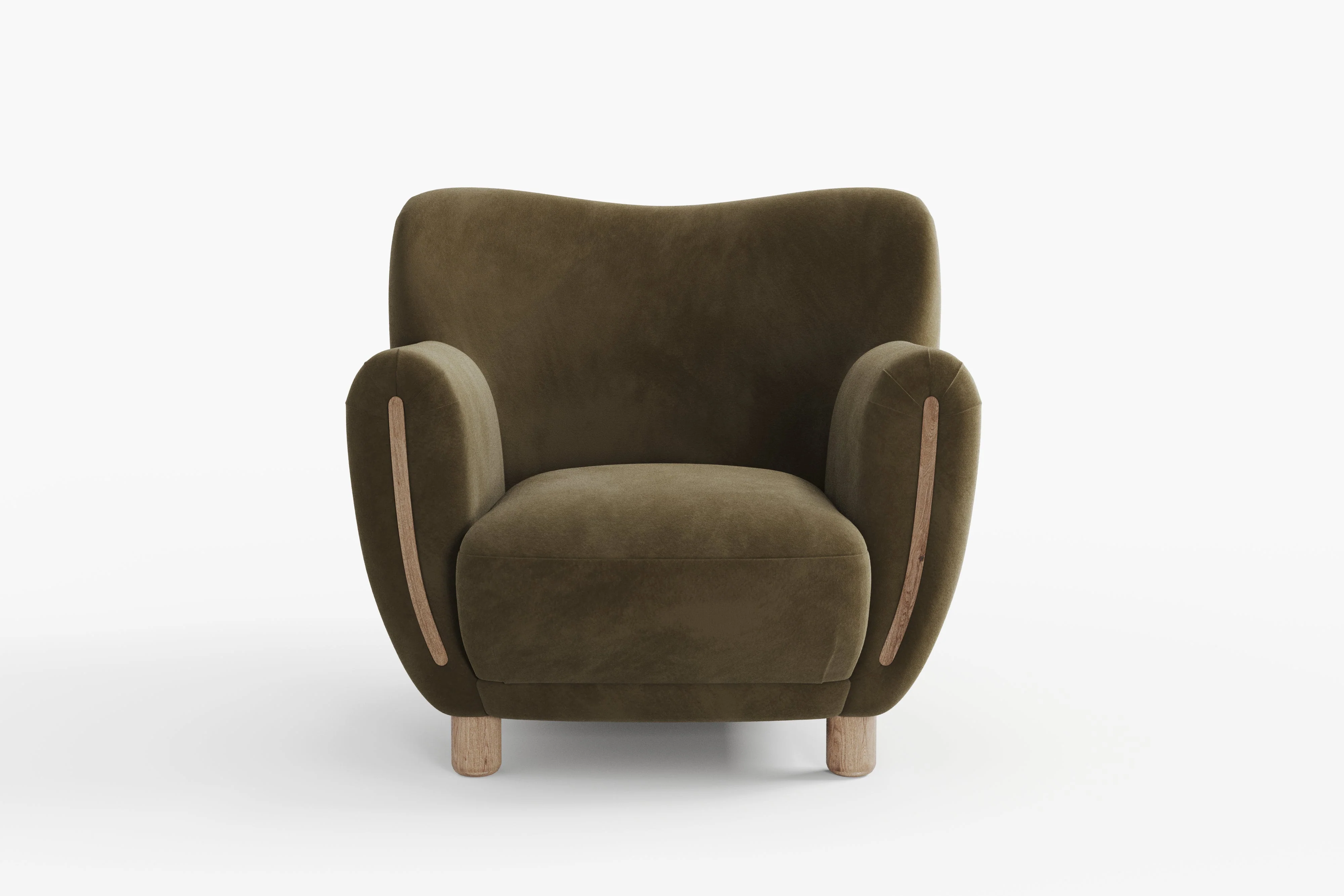 Emerald Velvet Fabric Accent Chair - Image 6