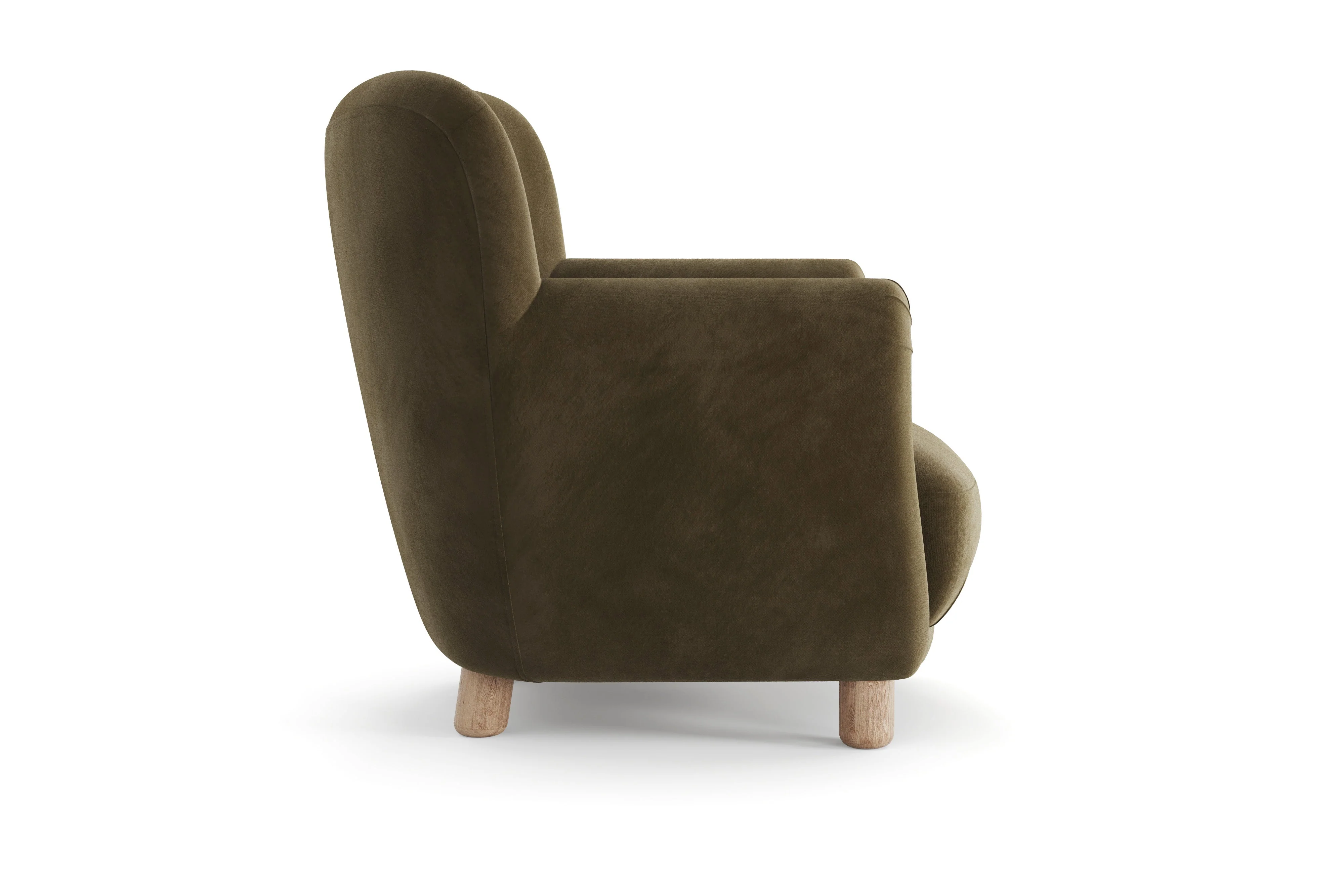 Emerald Velvet Fabric Accent Chair - Image 7