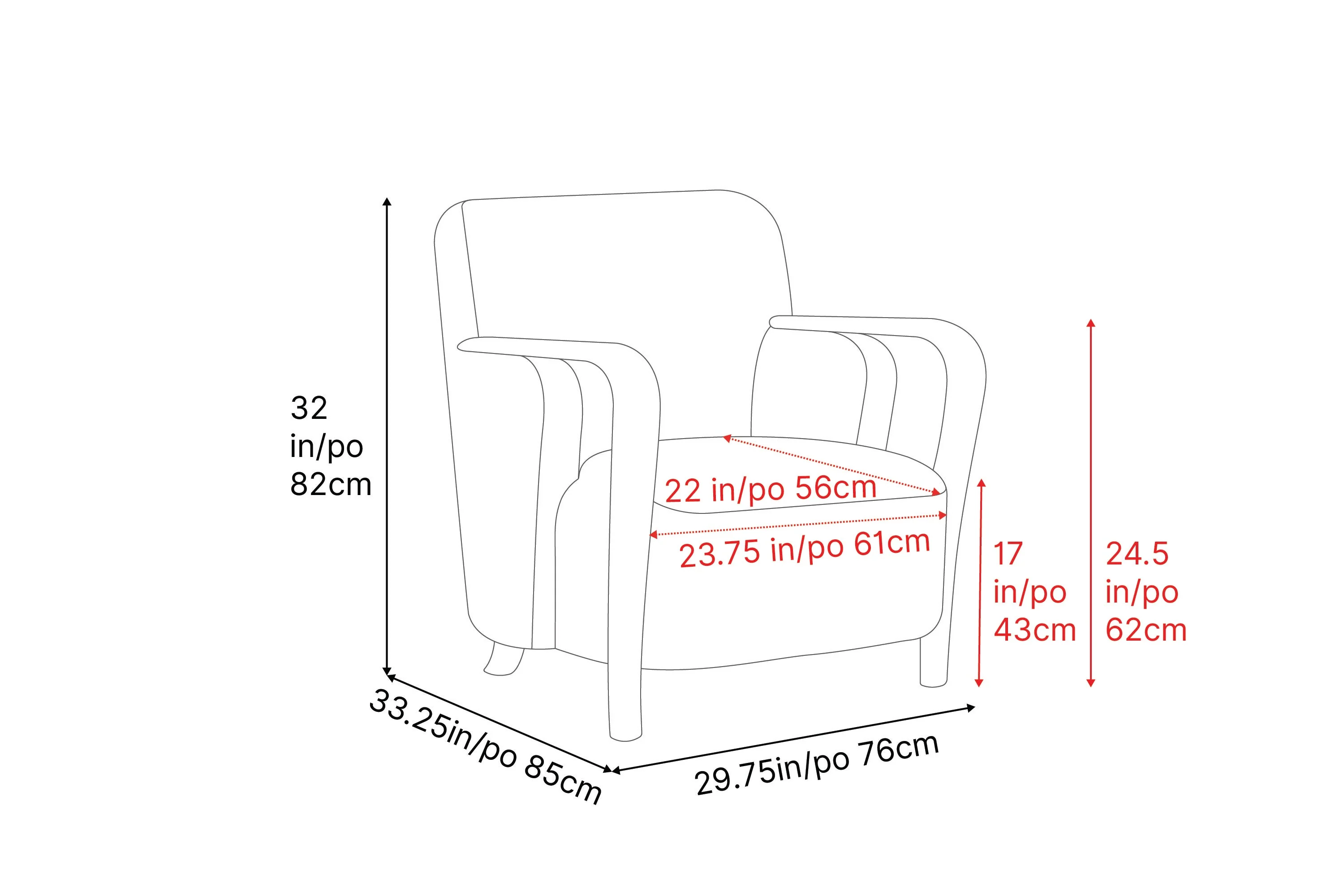 Emma Fabric & Wood Accent Chair - Image 3