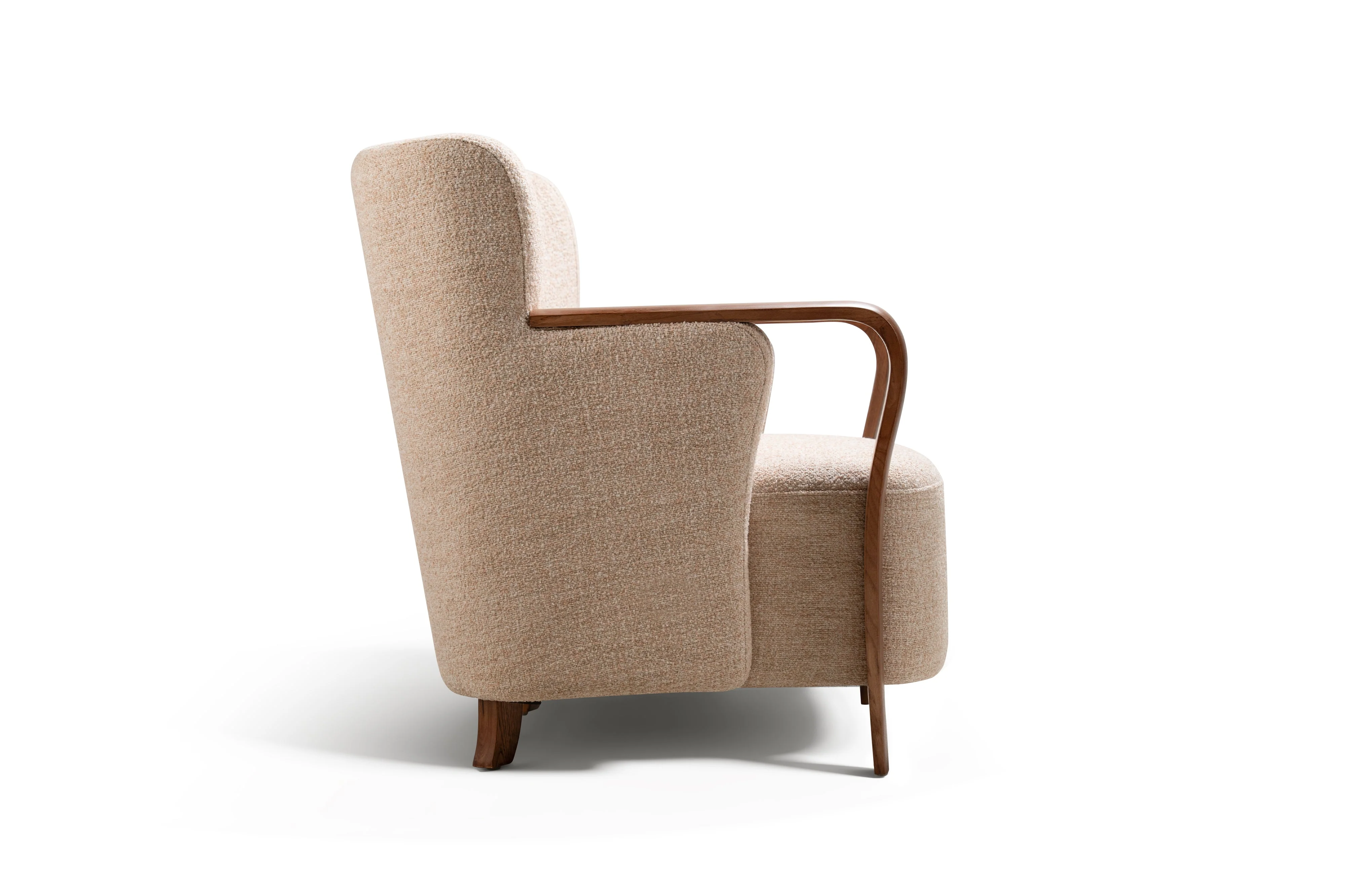 Emma Fabric & Wood Accent Chair - Image 6