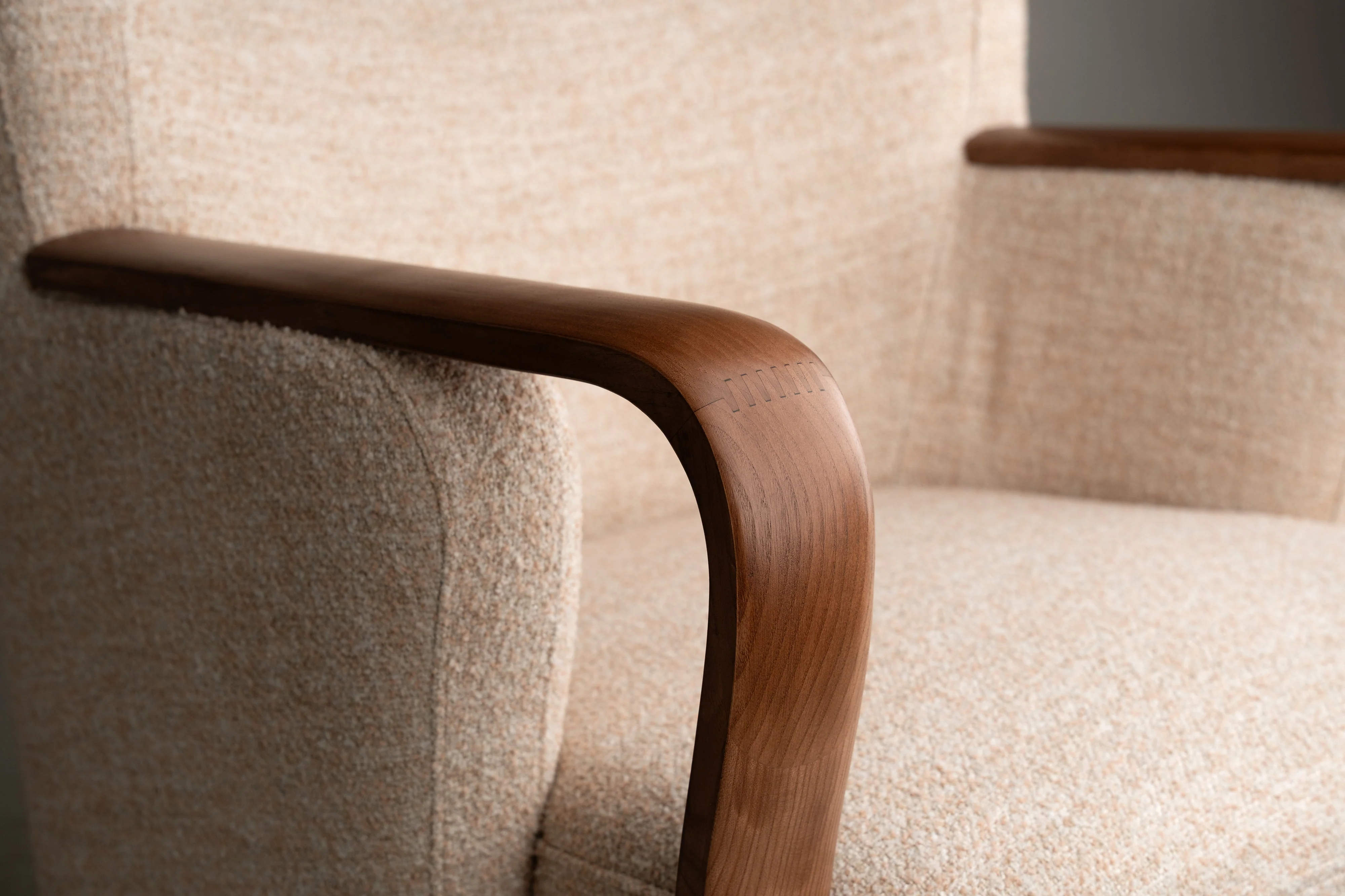 Emma Fabric & Wood Accent Chair - Image 7