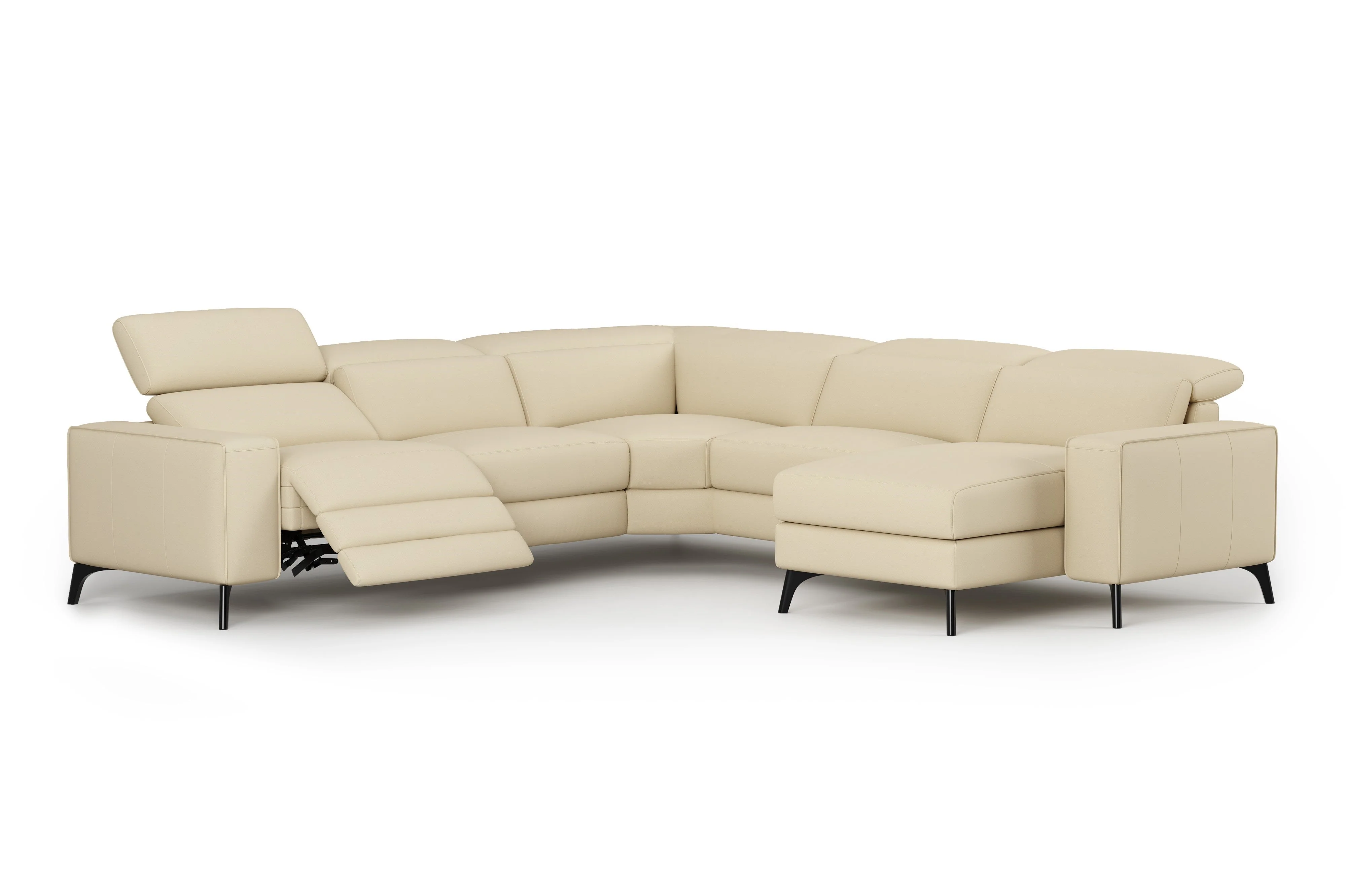 Esther Leather Corner Recliner Sectional Lounge - Image 12