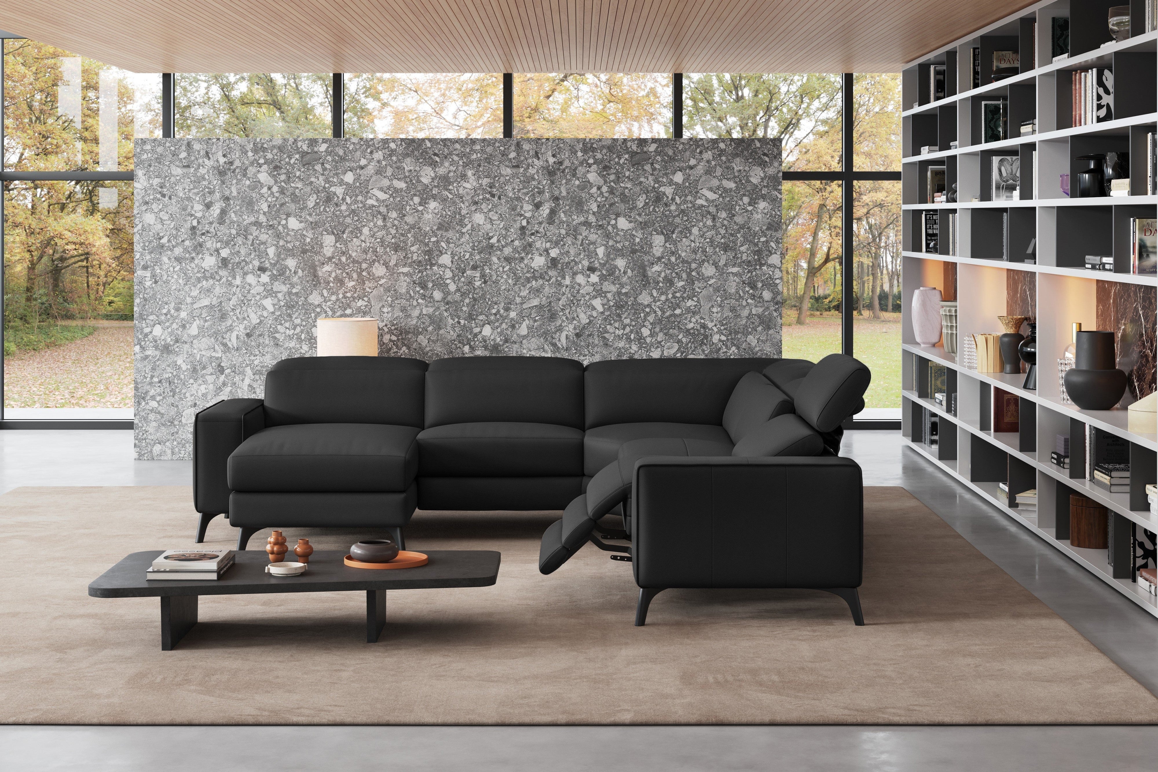 Esther Leather Corner Recliner Sectional Lounge - Image 26
