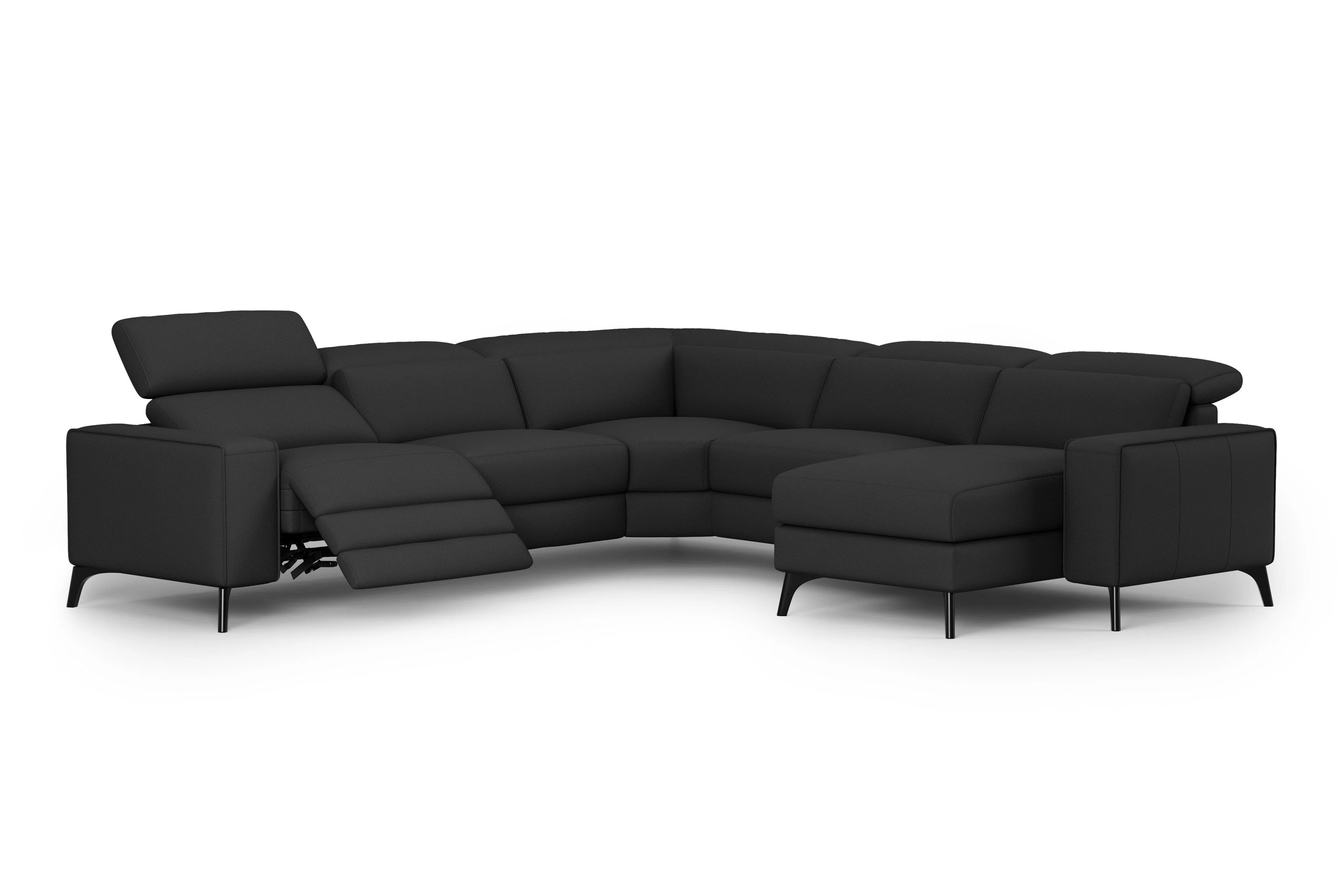 Esther Leather Corner Recliner Sectional Lounge - Image 42