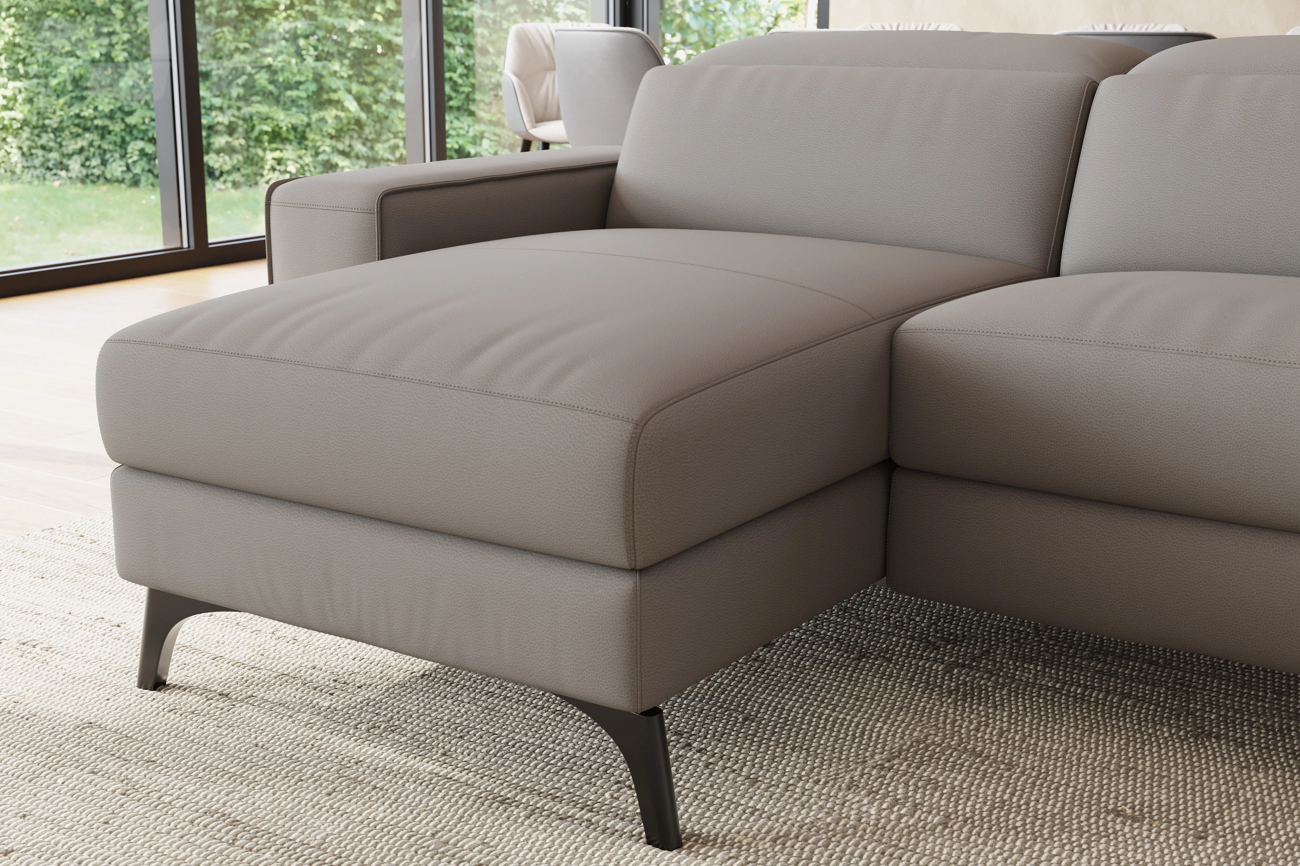 Esther Leather Corner Recliner Sectional Lounge - Image 49