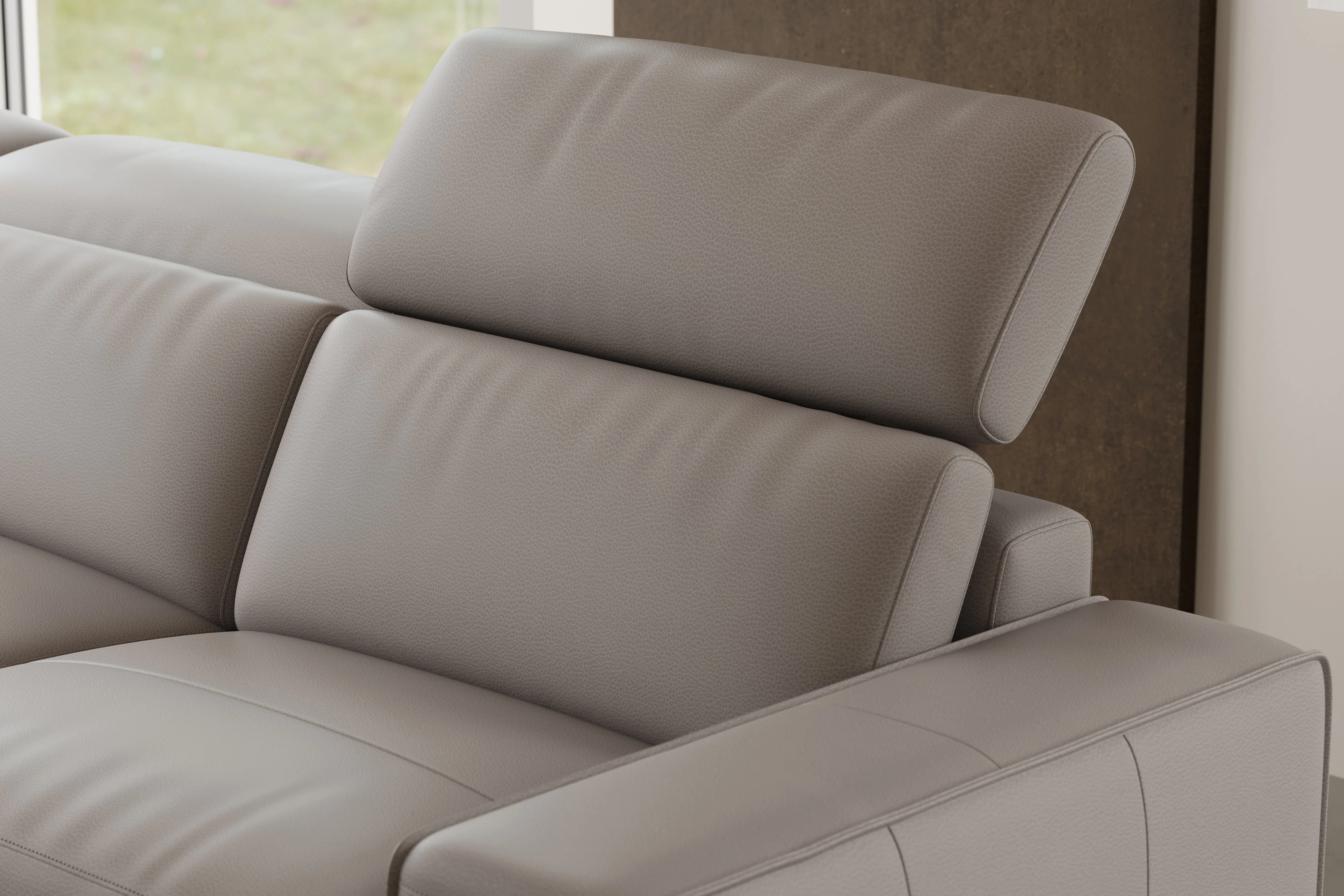 Esther Leather Corner Recliner Sectional Lounge - Image 50