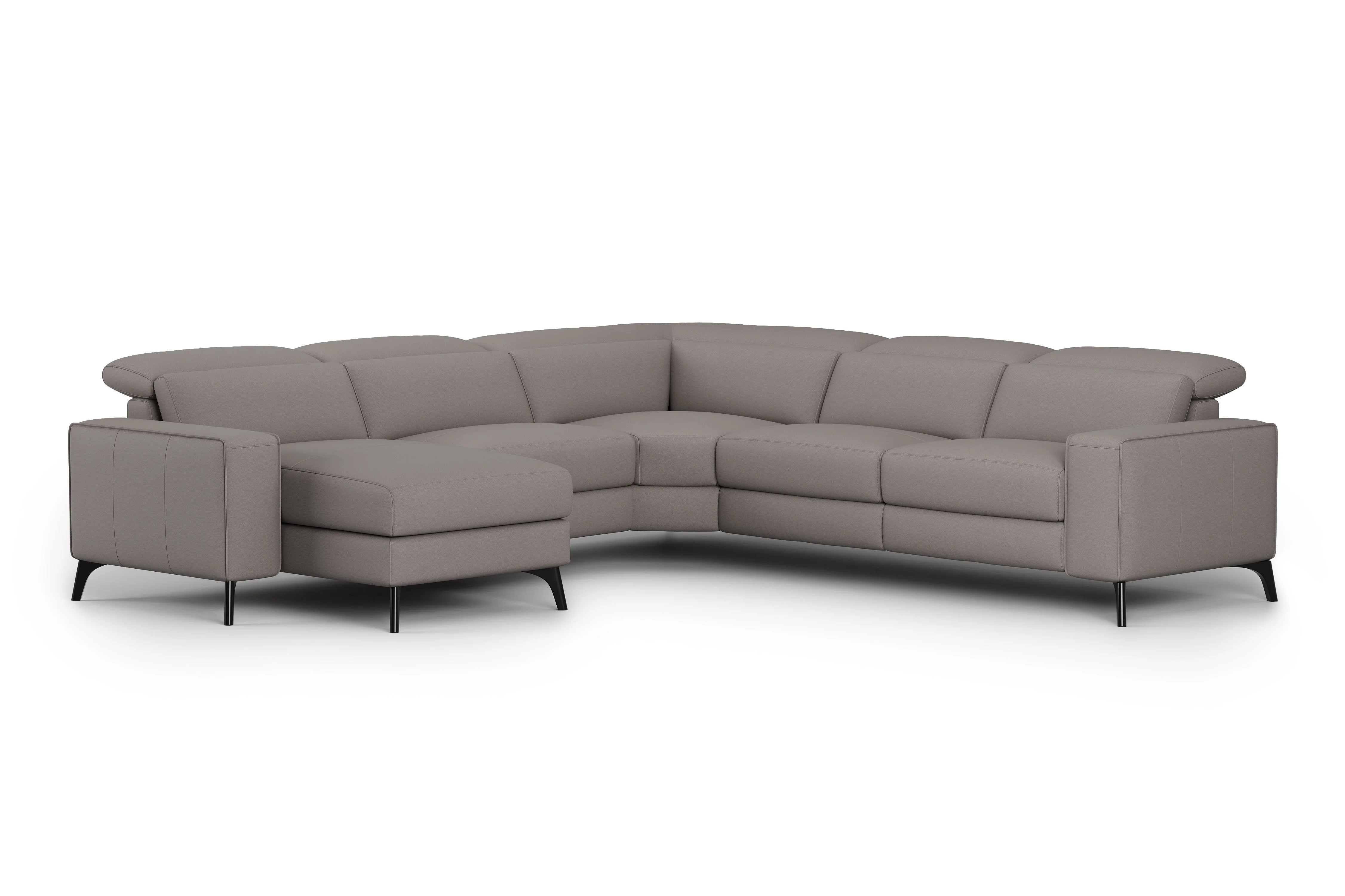 Esther Leather Corner Recliner Sectional Lounge - Image 53
