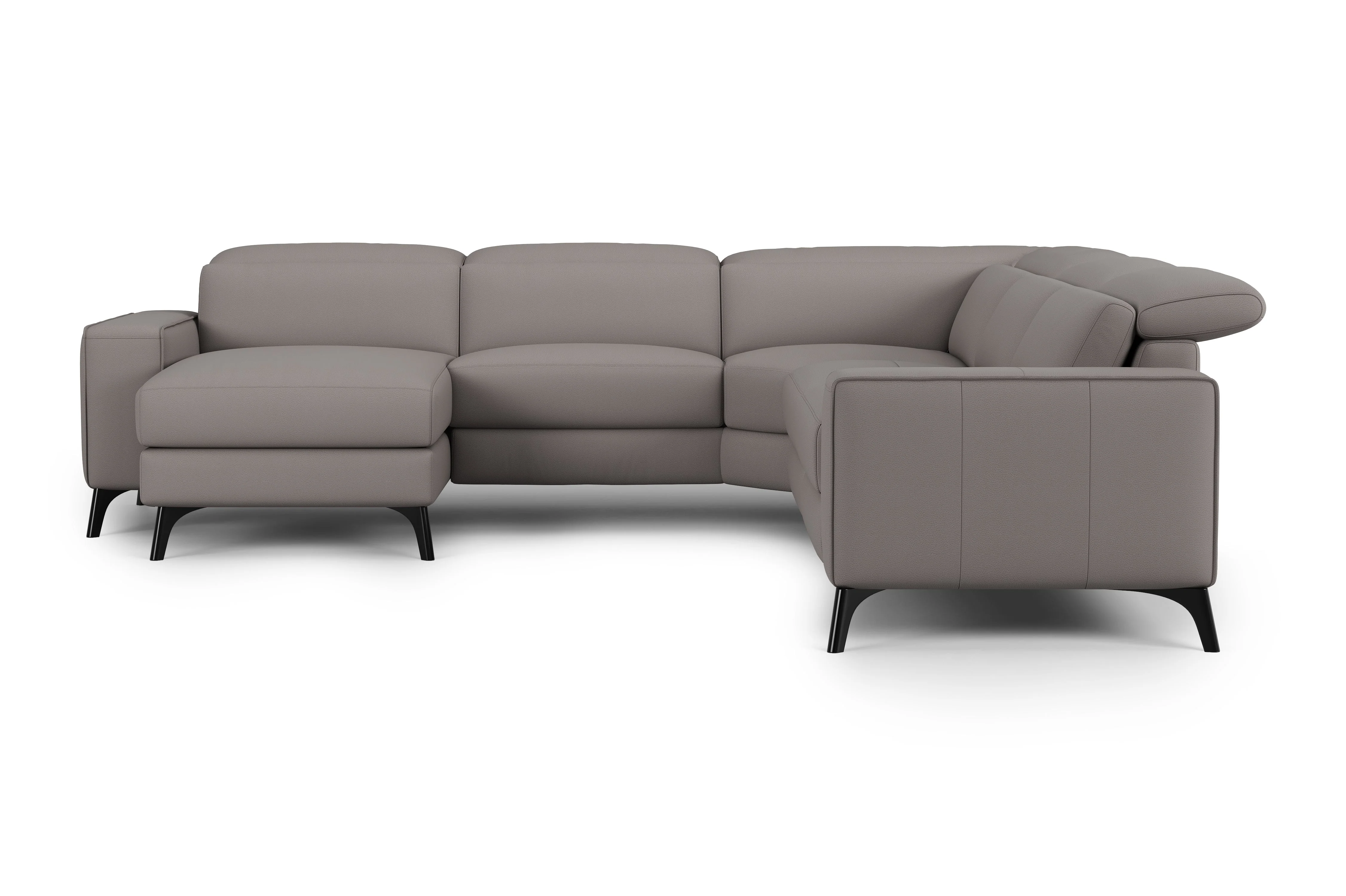 Esther Leather Corner Recliner Sectional Lounge - Image 54
