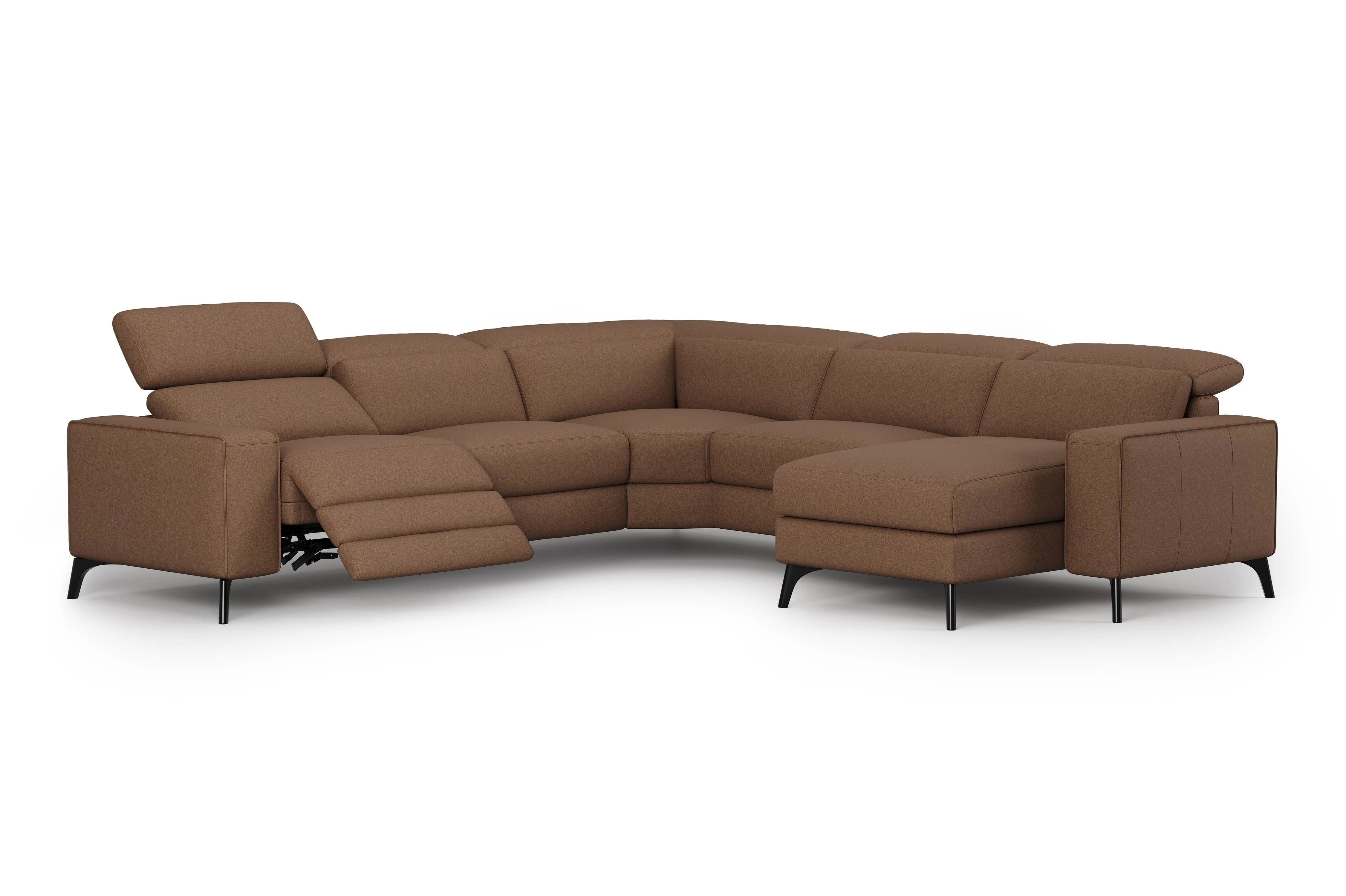 Esther Leather Corner Recliner Sectional Lounge - Image 78