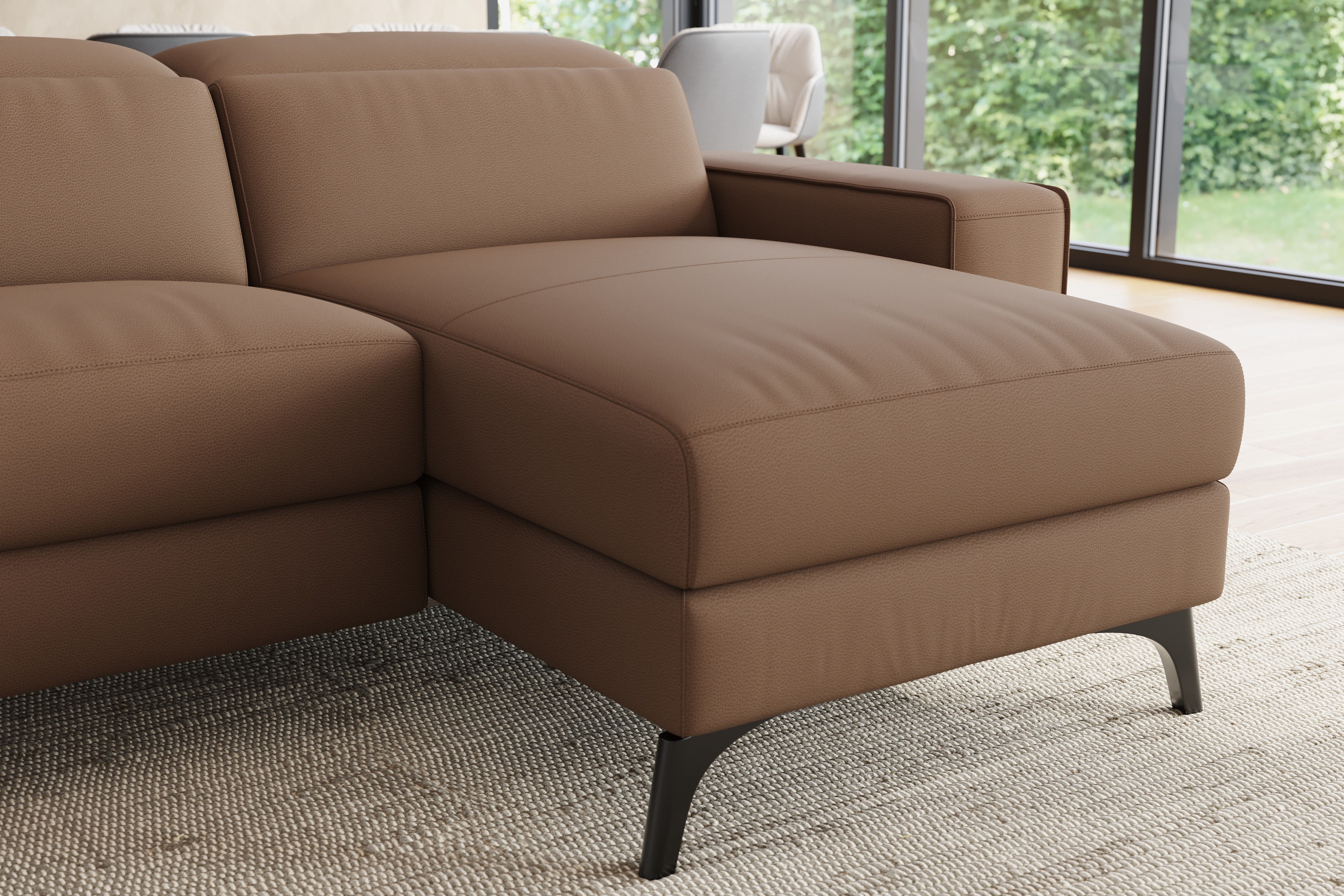 Esther Leather Corner Recliner Sectional Lounge - Image 83