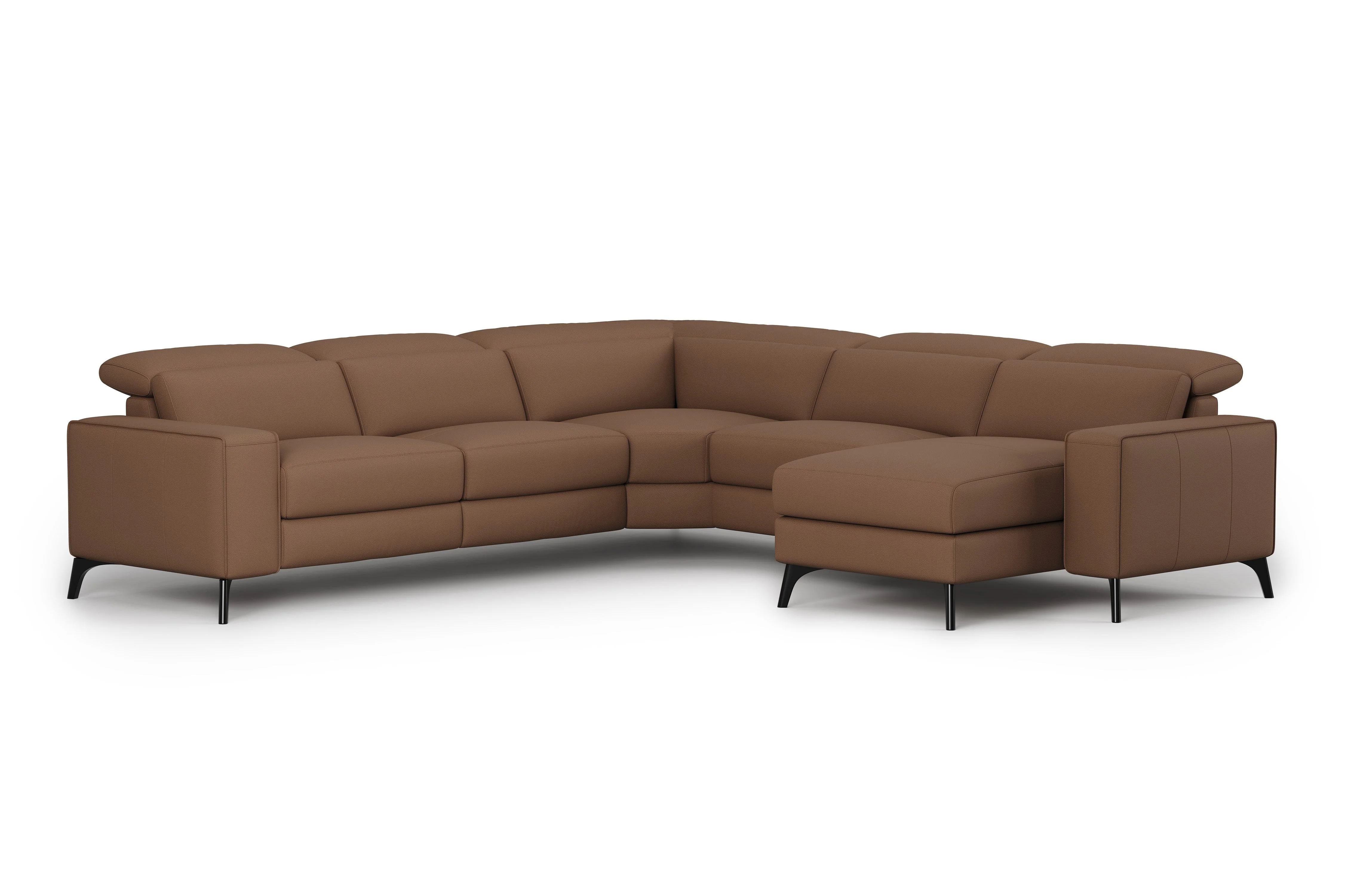 Esther Leather Corner Recliner Sectional Lounge - Image 86