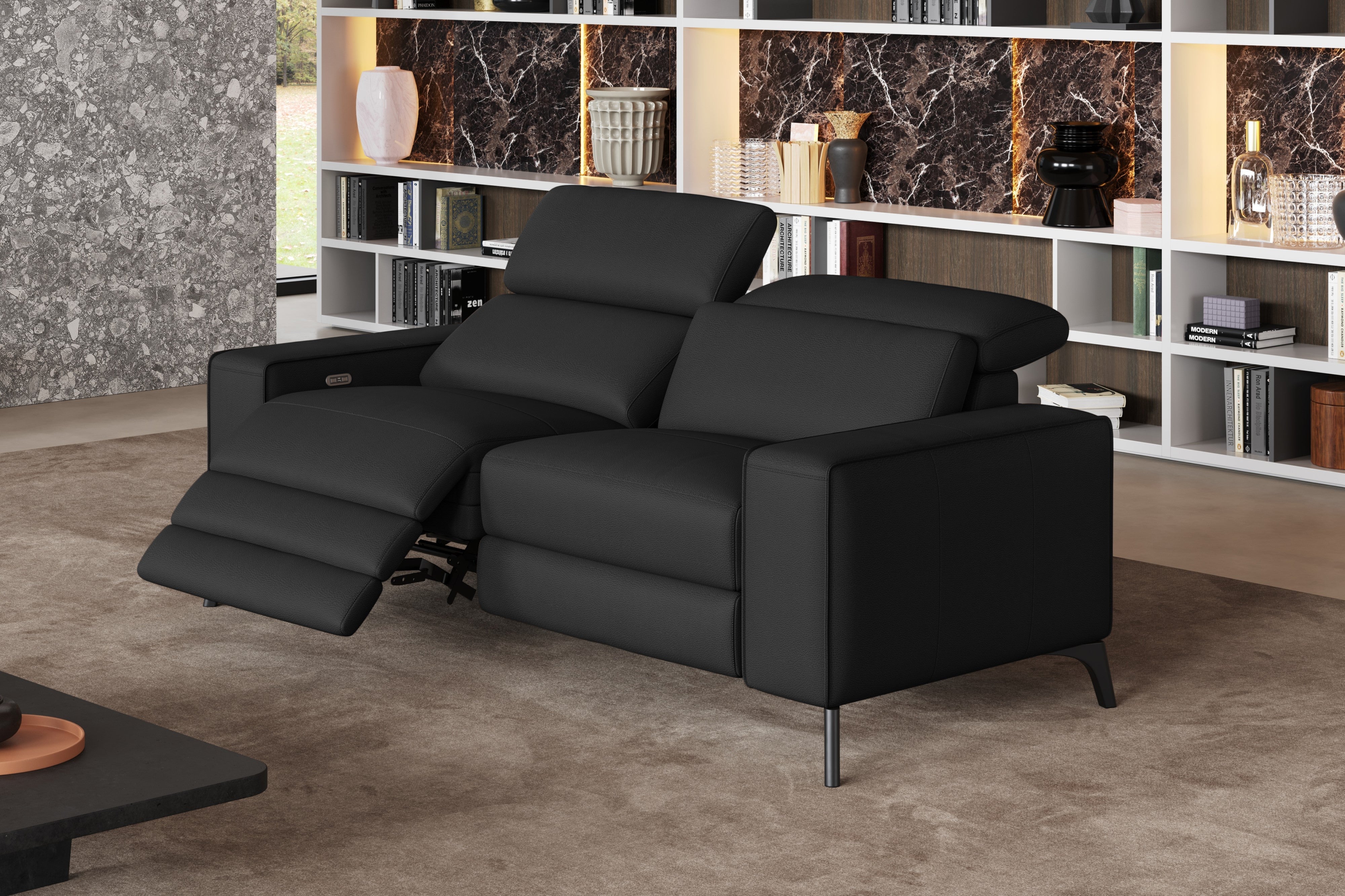 Esther Leather Dual Recliner Lounge - Image 14