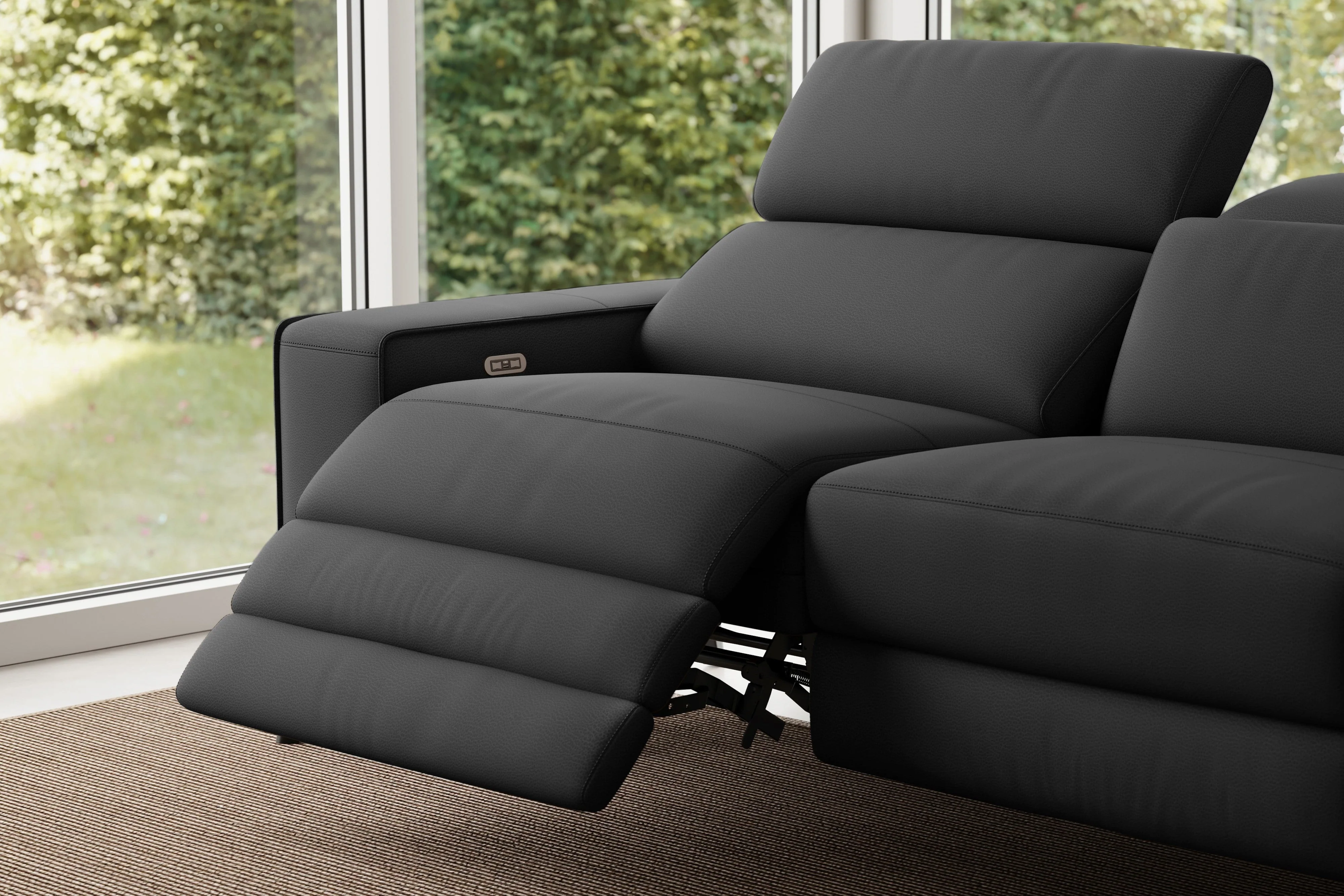 Esther Leather Dual Recliner Lounge - Image 16