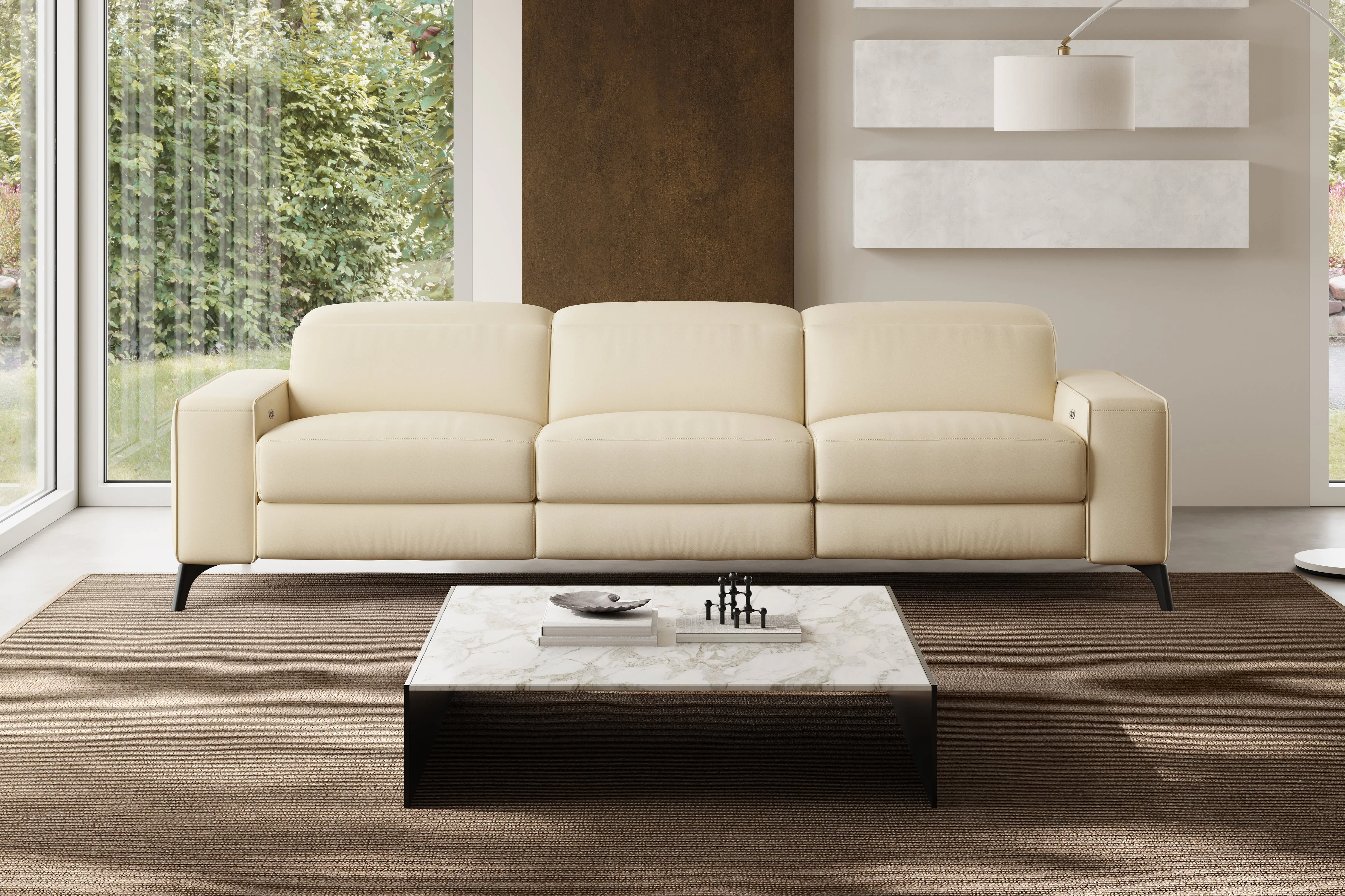 Esther Leather Dual Recliner Lounge - Image 26